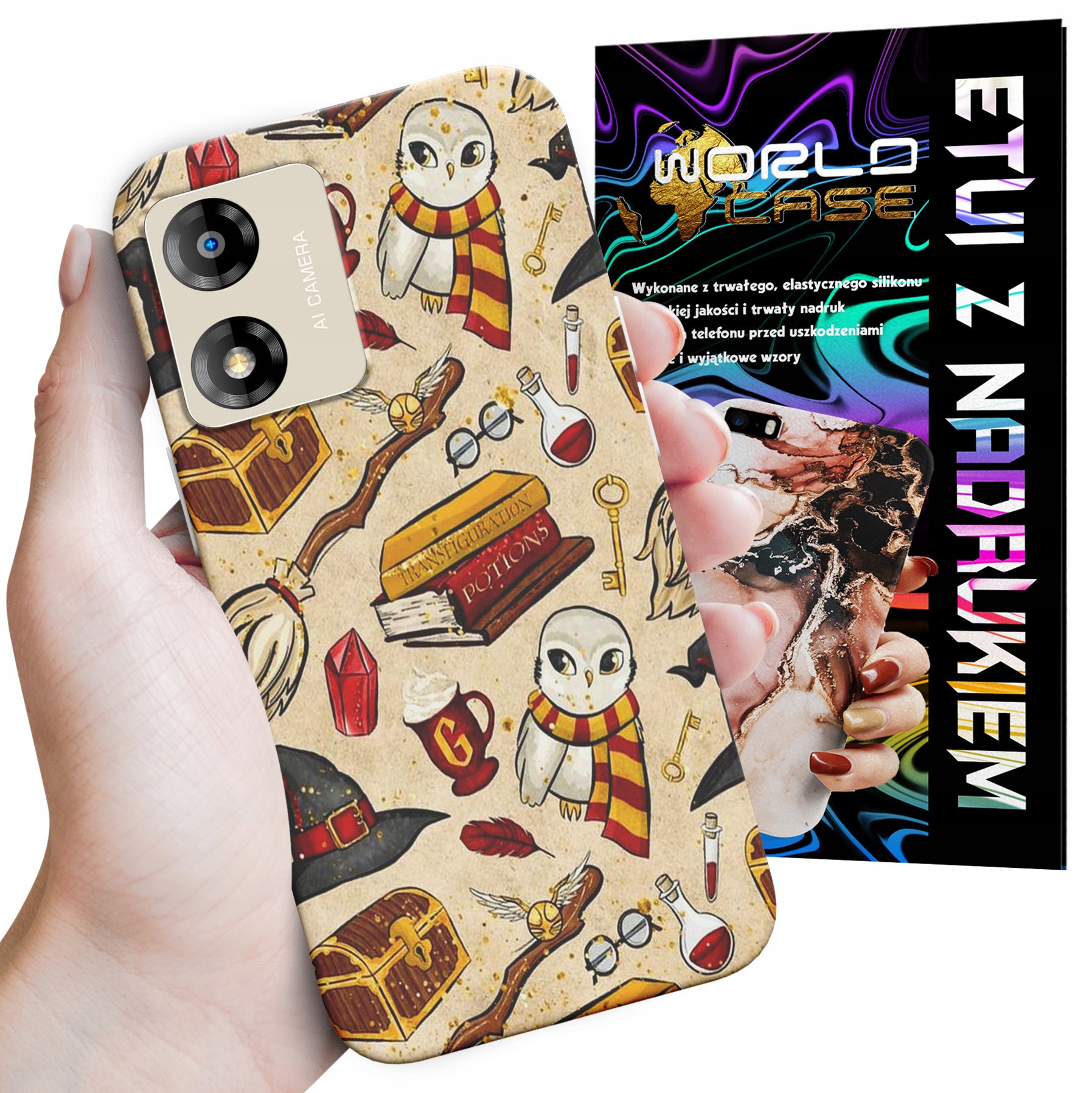 ETUI CASE DO MOTOROLA MOTO E13 - WZORY DLA FANÓW ŚWIATA MAGII