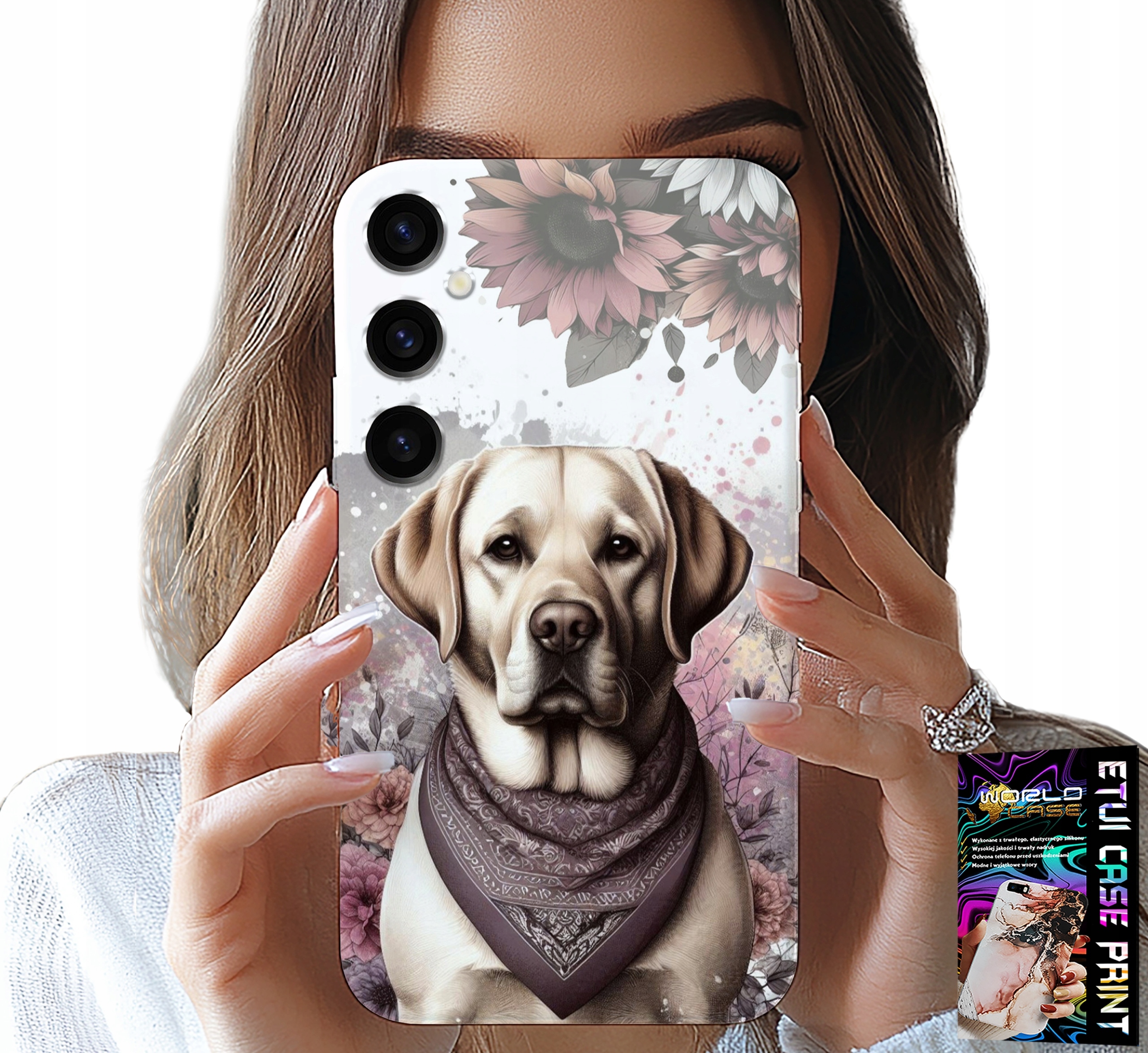 ETUI DO SAMSUNG GALAXY A05S - PIESEK PIESKI HUSKY PSIE WZORY + SZKŁO