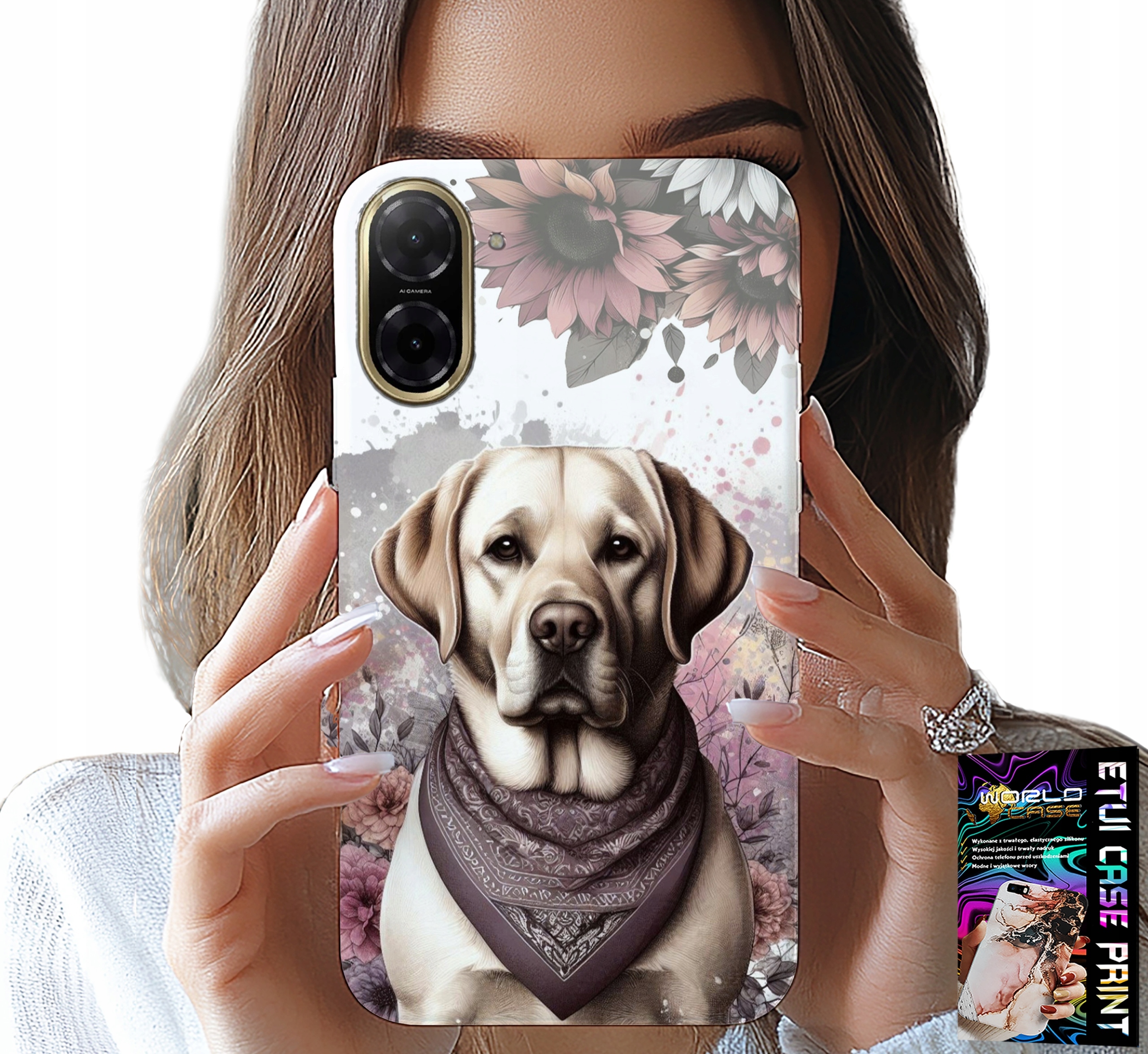 ETUI DO XIAOMI REDMI A5 - PIESEK PIESKI HUSKY PSIE WZORY + SZKŁO