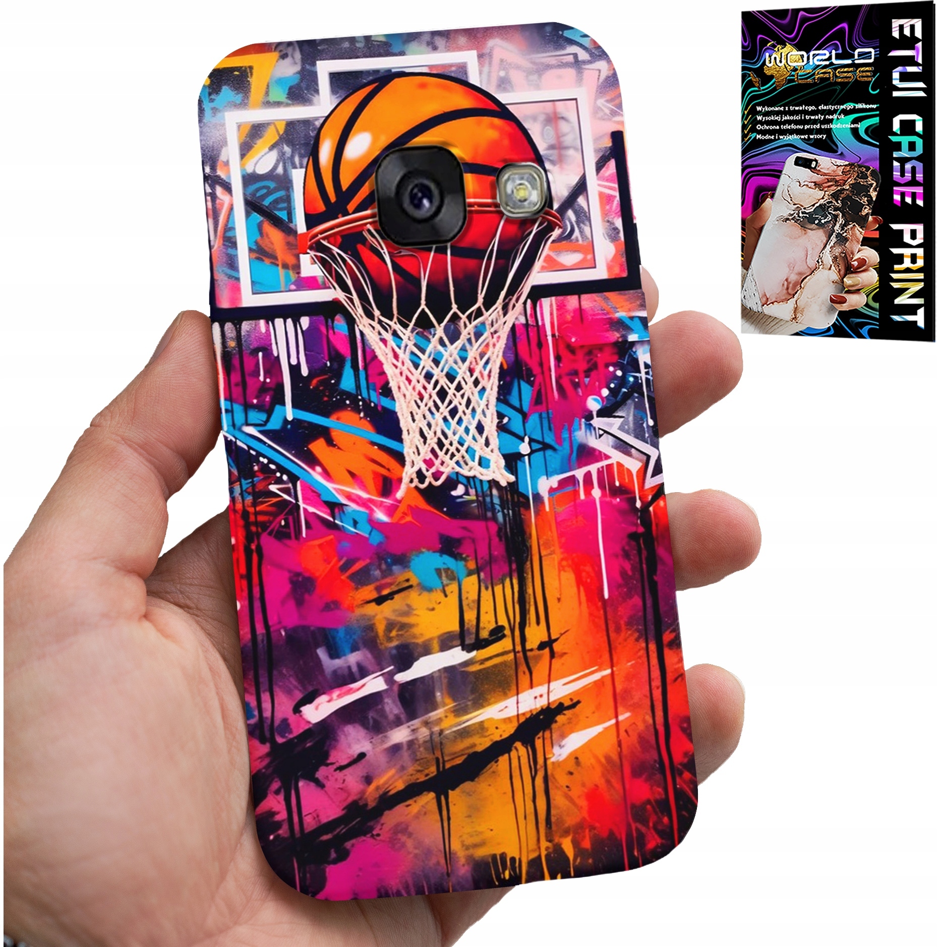 ETUI DO SAMSUNG A5 2017 - KOSZYKÓWKA NBA ULICZNE GRAFFITI KOSZ FAN