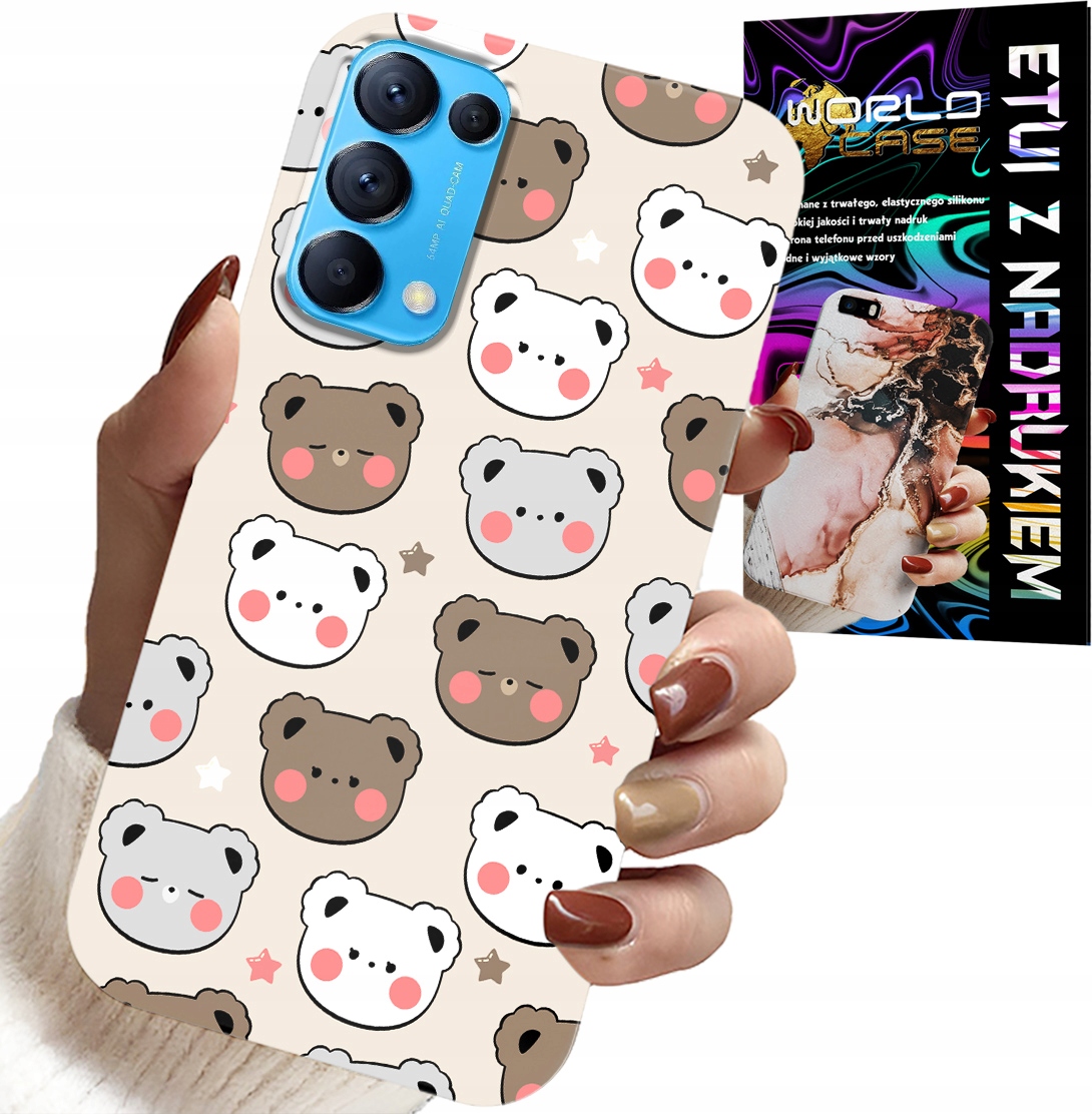 ETUI DO OPPO FIND X3 LITE - MIŚ MISIE WZORY DLA NAJMŁODSZYCH + SZKŁO