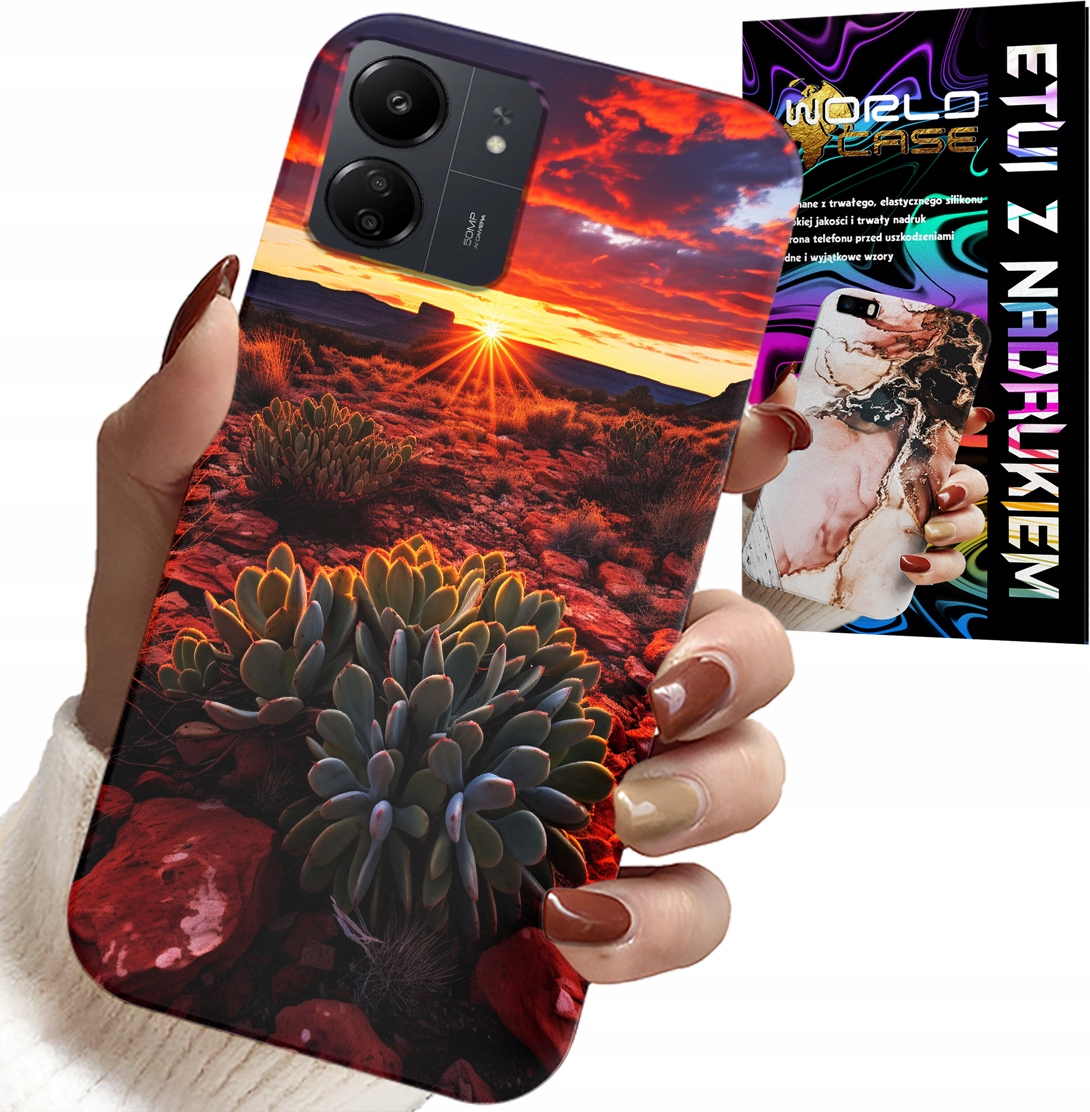ETUI DO XIAOMI REDMI 13C 4G - MEKSYKAŃSKA PUSTYNIA WIDOKI CASE + SZKŁO