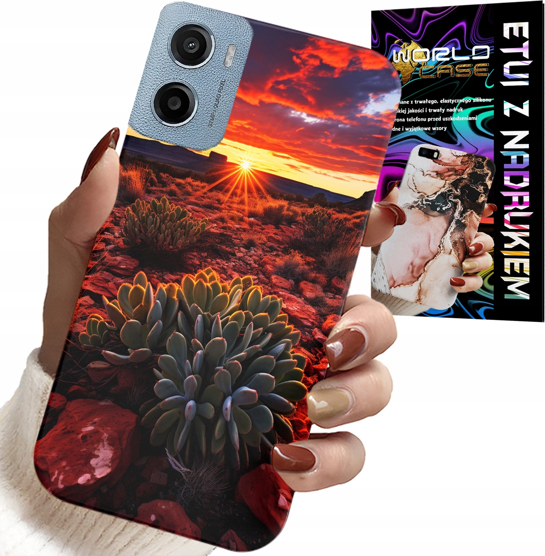 ETUI DO MOTOROLA E15 / G05 - MEKSYKAŃSKA PUSTYNIA WIDOKI CASE + FOLIA