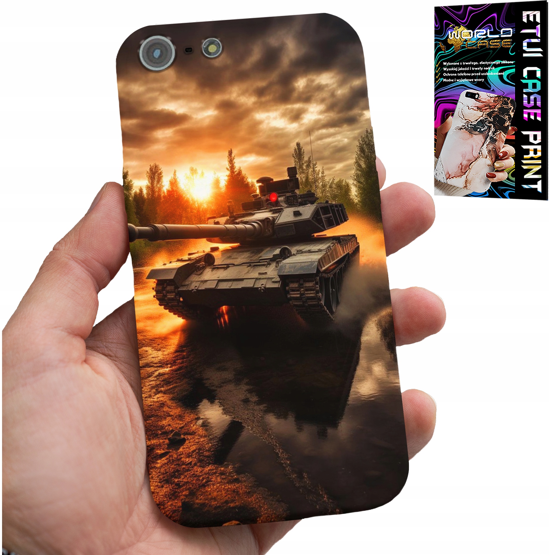 ETUI DO IPHONE 5 / 5S / 5C - CZOŁG, WOJNA, MILITARIA, WOJSKOWE, WZORY