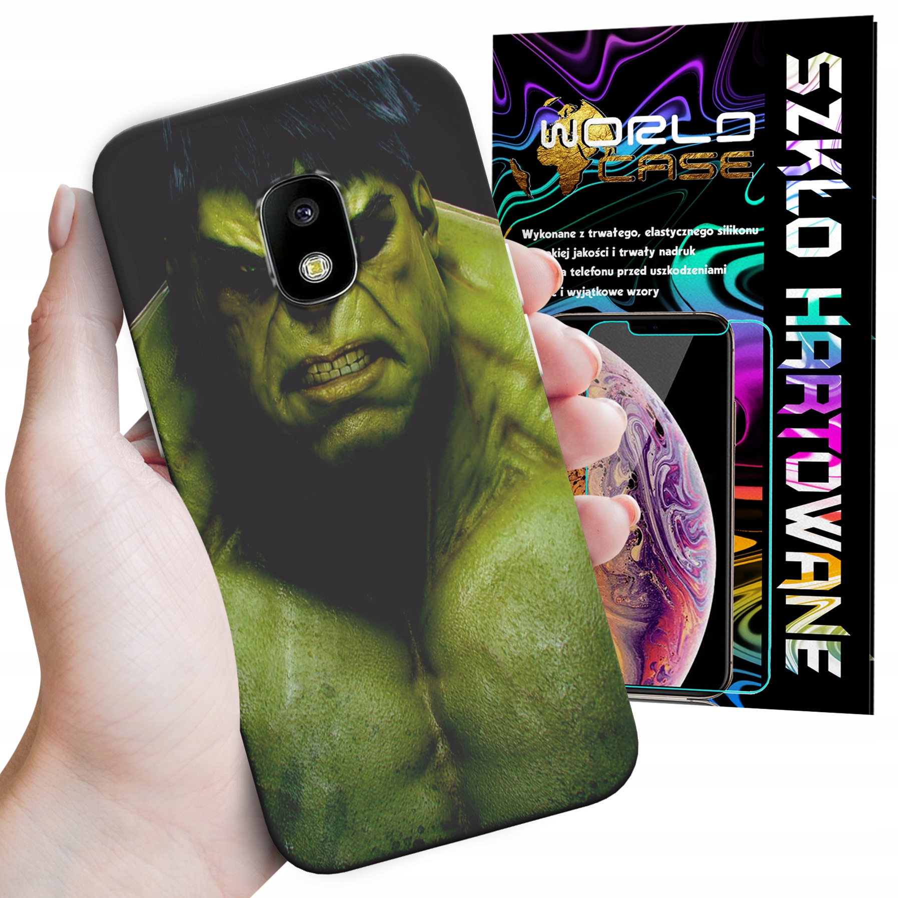 ETUI CASE DO SAMSUNG J5 2017 - HULK AVENGERS SPIDERMAN MARVEL + SZKŁO