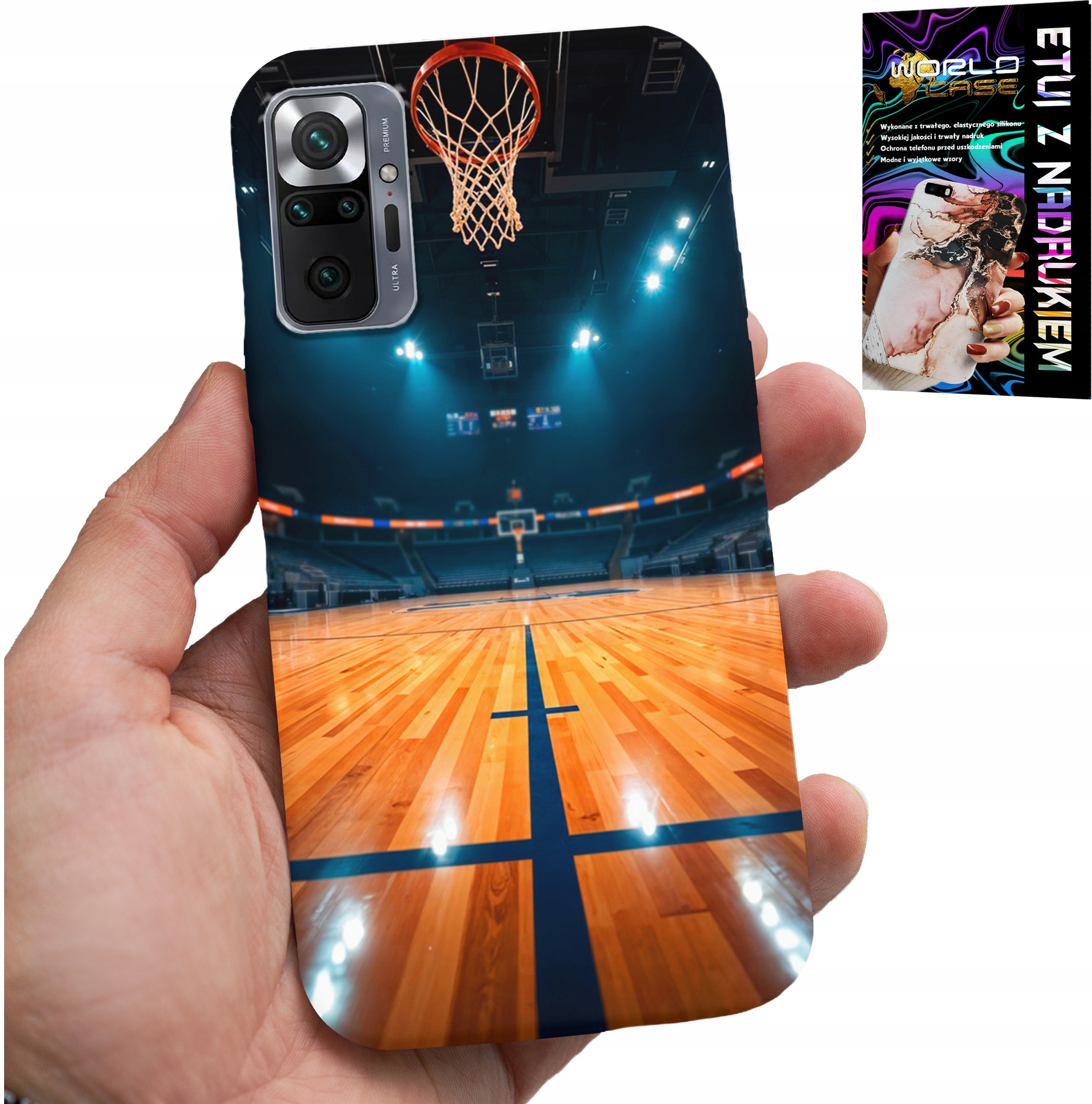 ETUI DO XIAOMI NOTE 10 PRO - KOSZYKÓWKA NBA BOISKO, KOSZ FAN WZORY