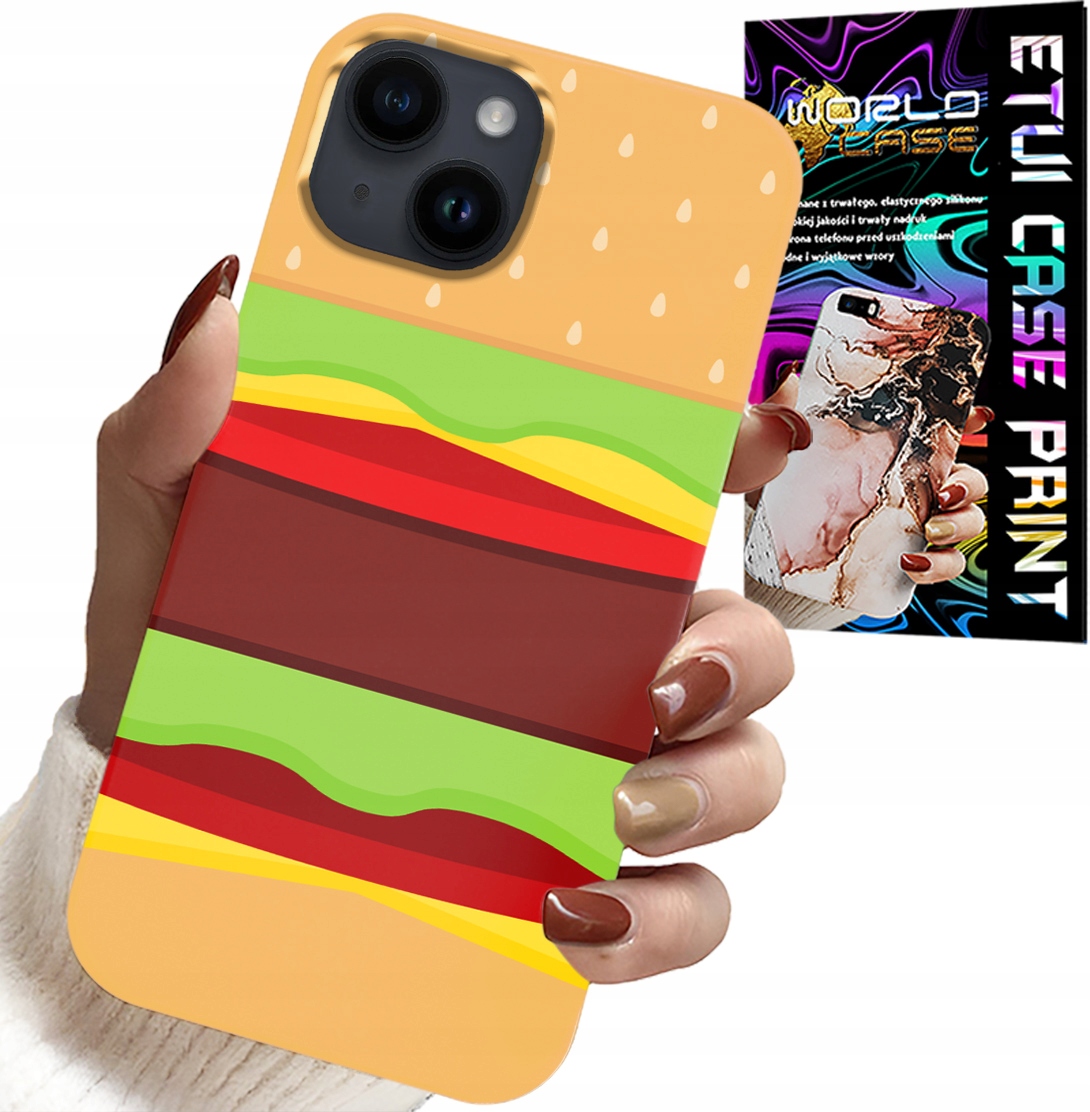 ETUI DO IPHONE 15 - CASE BURGER CHEESEBURGER OBUDOWA PREZENT
