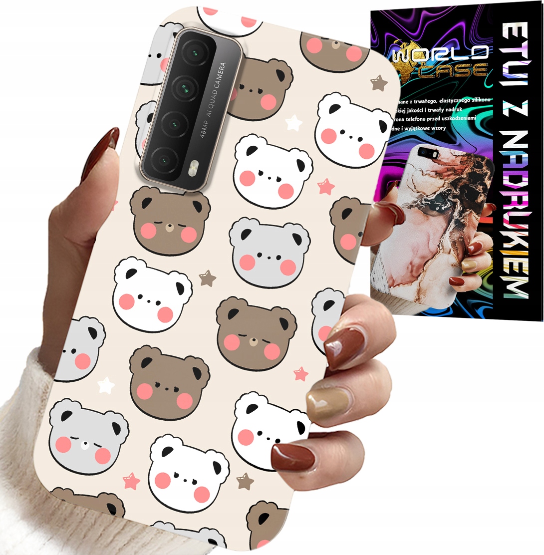 ETUI DO HUAWEI P SMART 2021 - MIŚ MISIE WZORY DLA NAJMŁODSZYCH + SZKŁO