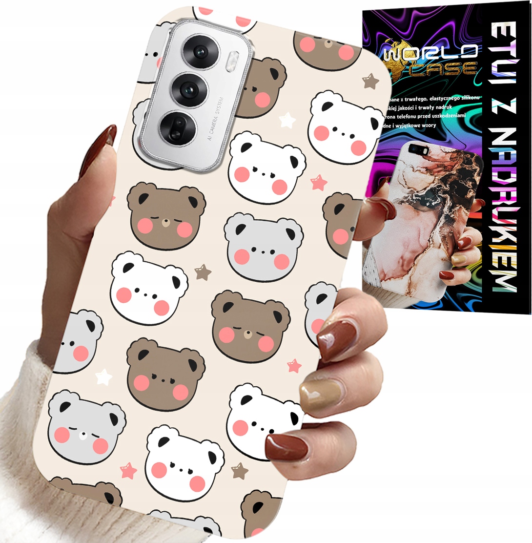 ETUI DO OPPO RENO12 PRO 5G - MIŚ MISIE WZORY DLA NAJMŁODSZYCH + FOLIA