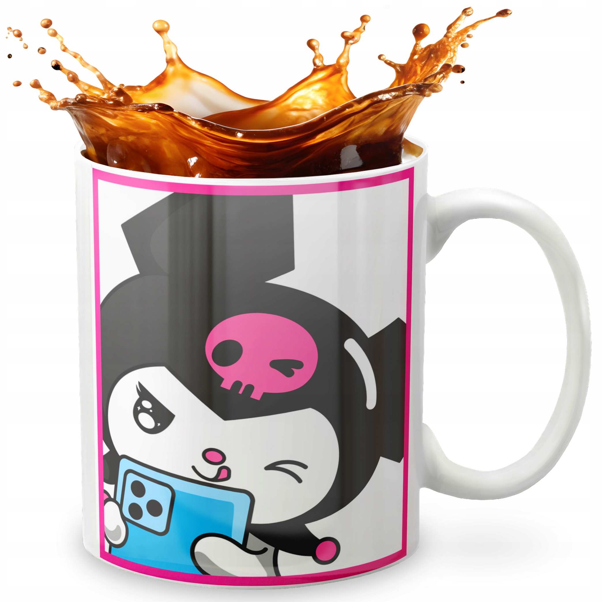 KUBEK 330ml GRAFIKA PREZENT ŚWIĘTA WZÓR - KUROMI MELODY + IMIĘ