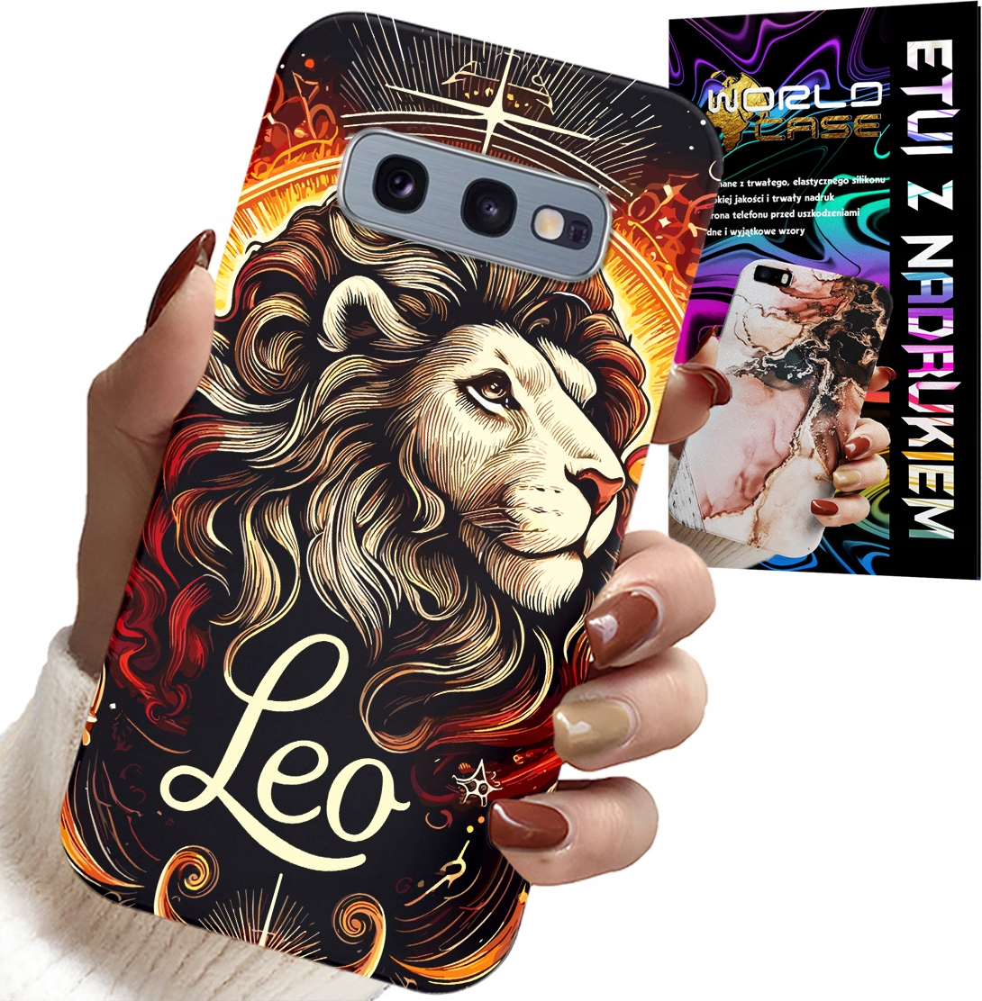 ETUI DO SAMSUNG GALAXY S10E - LEW, ZNAK ZODIAKU ASTRONOMIA, CASE + FOLIA