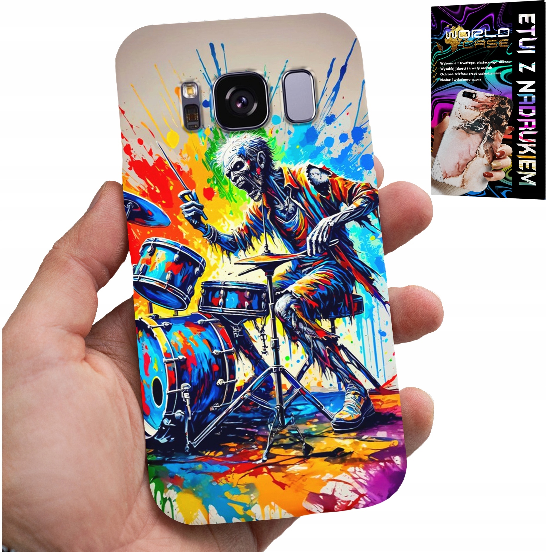 ETUI DO SAMSUNG GALAXY S8 - ROCK PERKUSJA BĘBNY KOŚCIOTRUP POKROWIEC