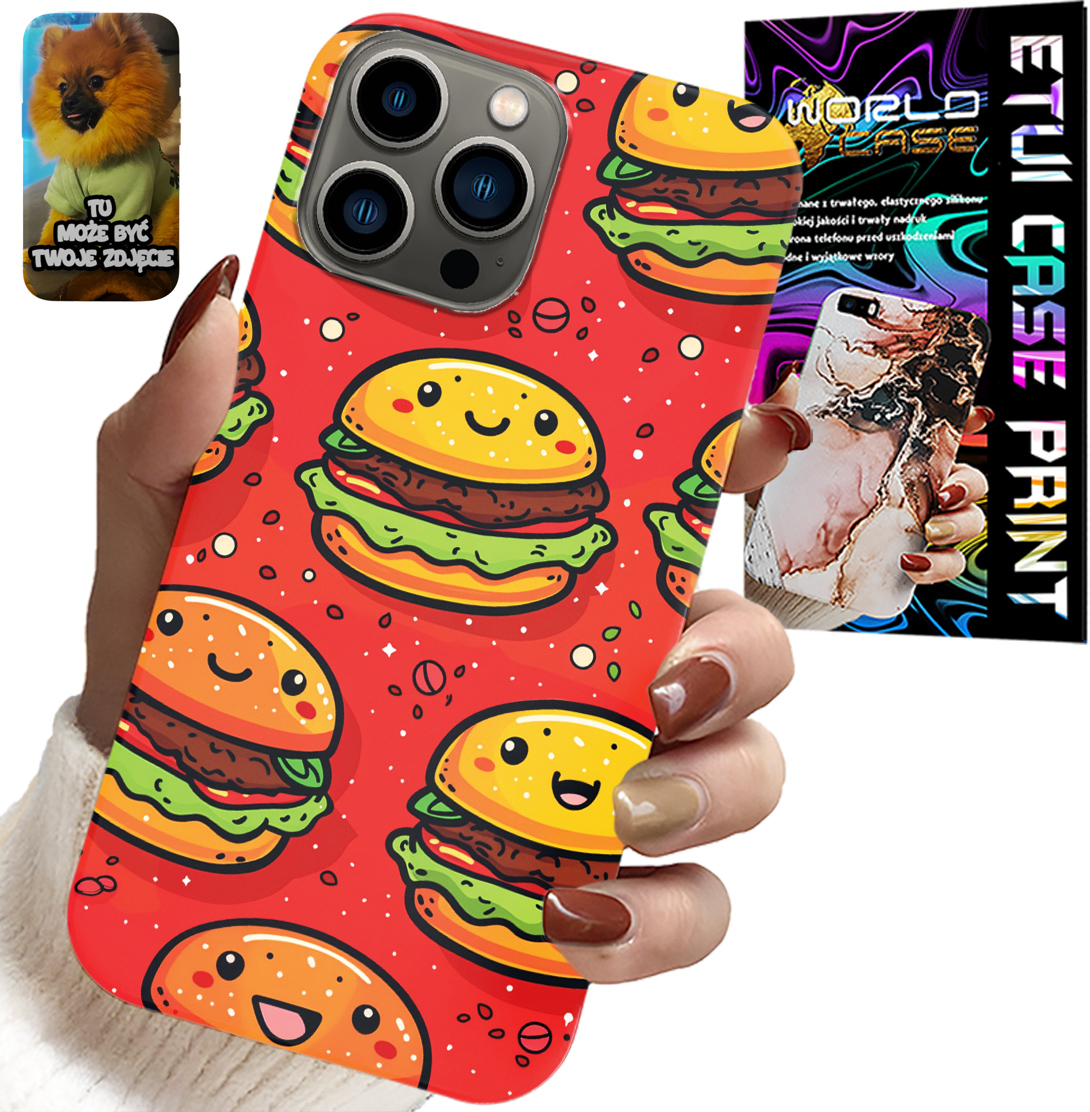 ETUI DO IPHONE 13 PRO - SŁODKIE UŚMIECHNIĘTE BURGERY POKROWIEC