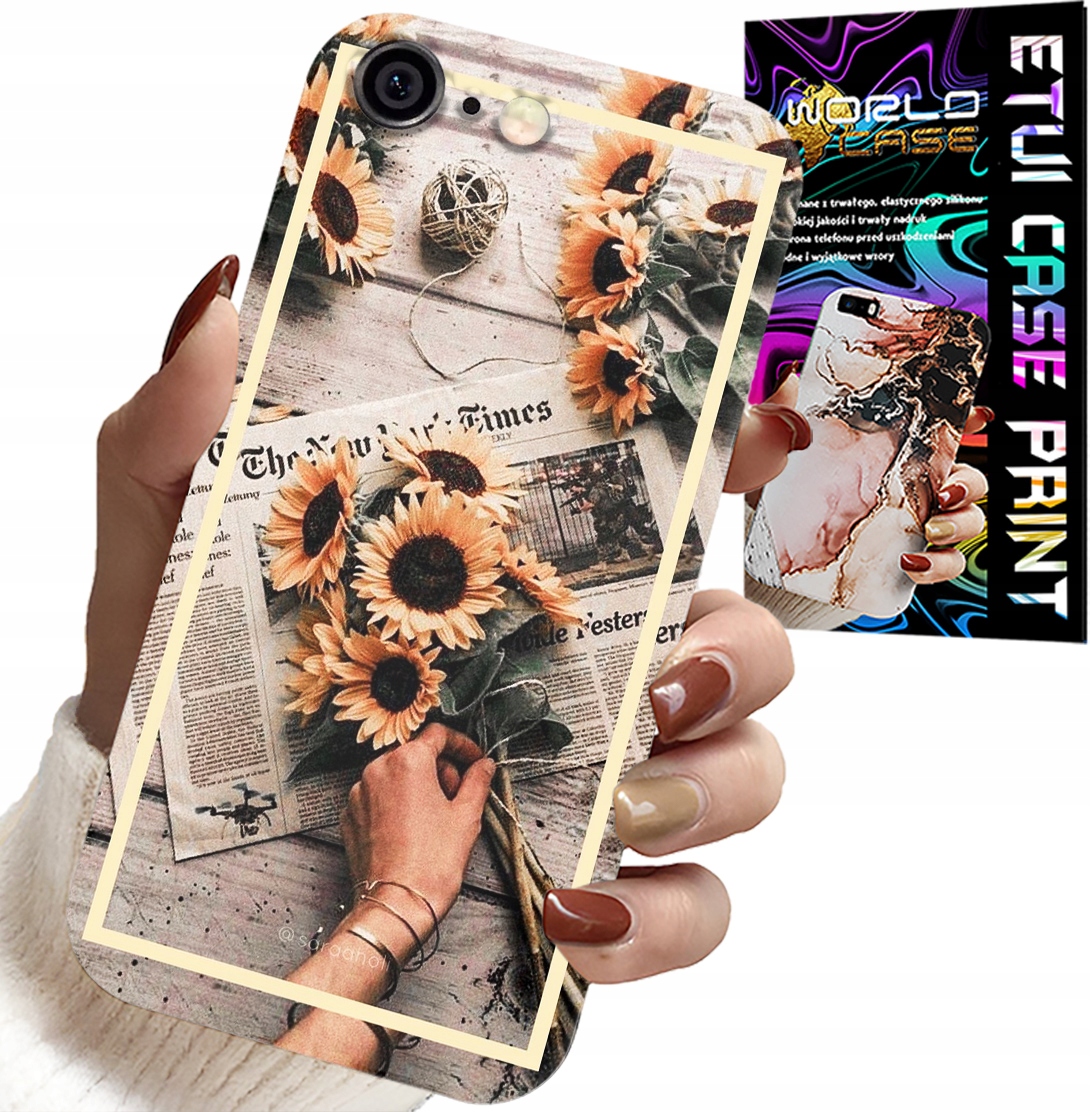 ETUI DO IPHONE ( 6 PLUS ) - KWIATISTY WZÓR SŁONECZNIK SŁONECZNIKI
