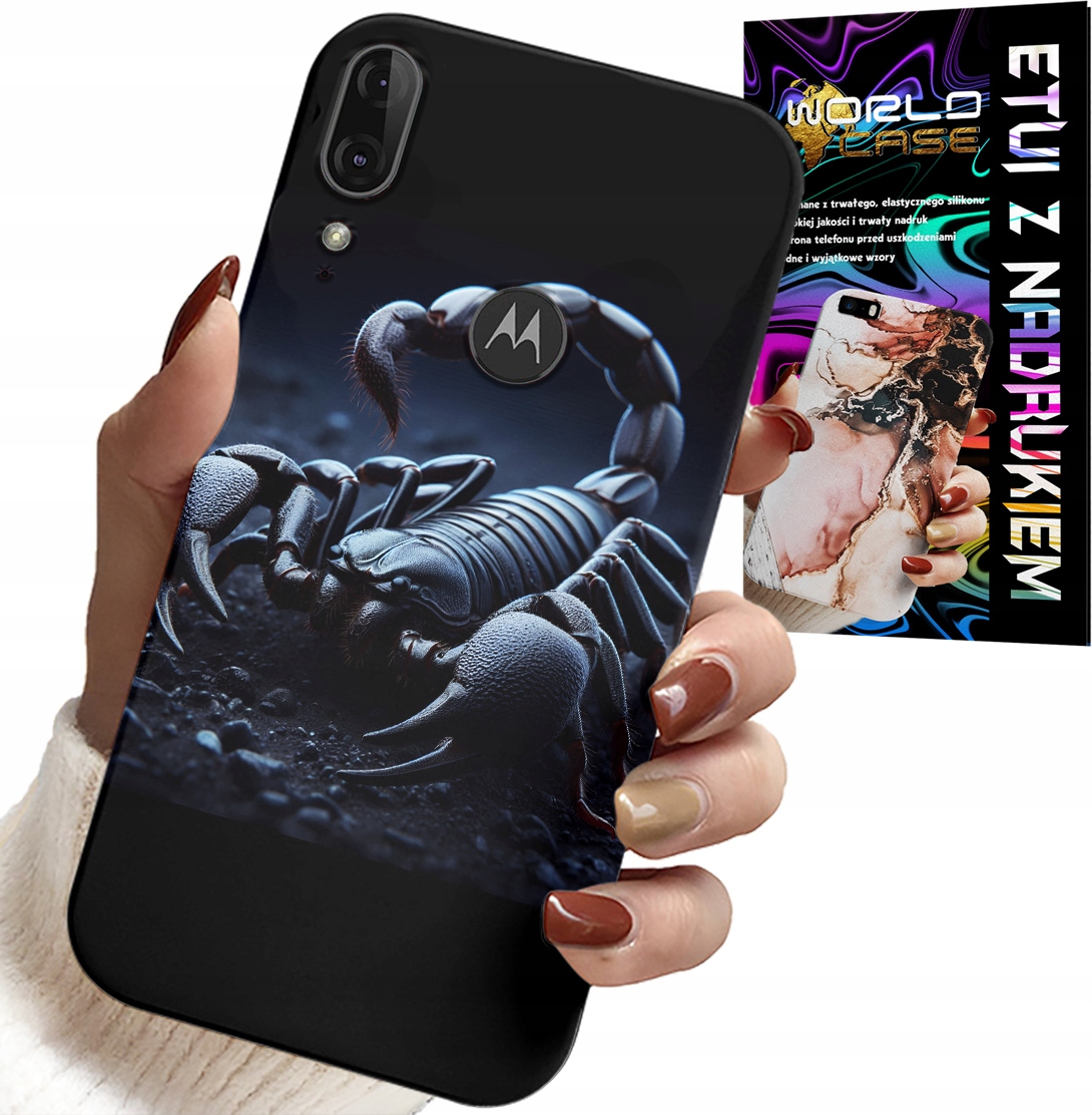 ETUI DO MOTOROLA MOTO E6 PLUS - SKORPION, SKORPIONY + FOLIA HYDROŻELOWA