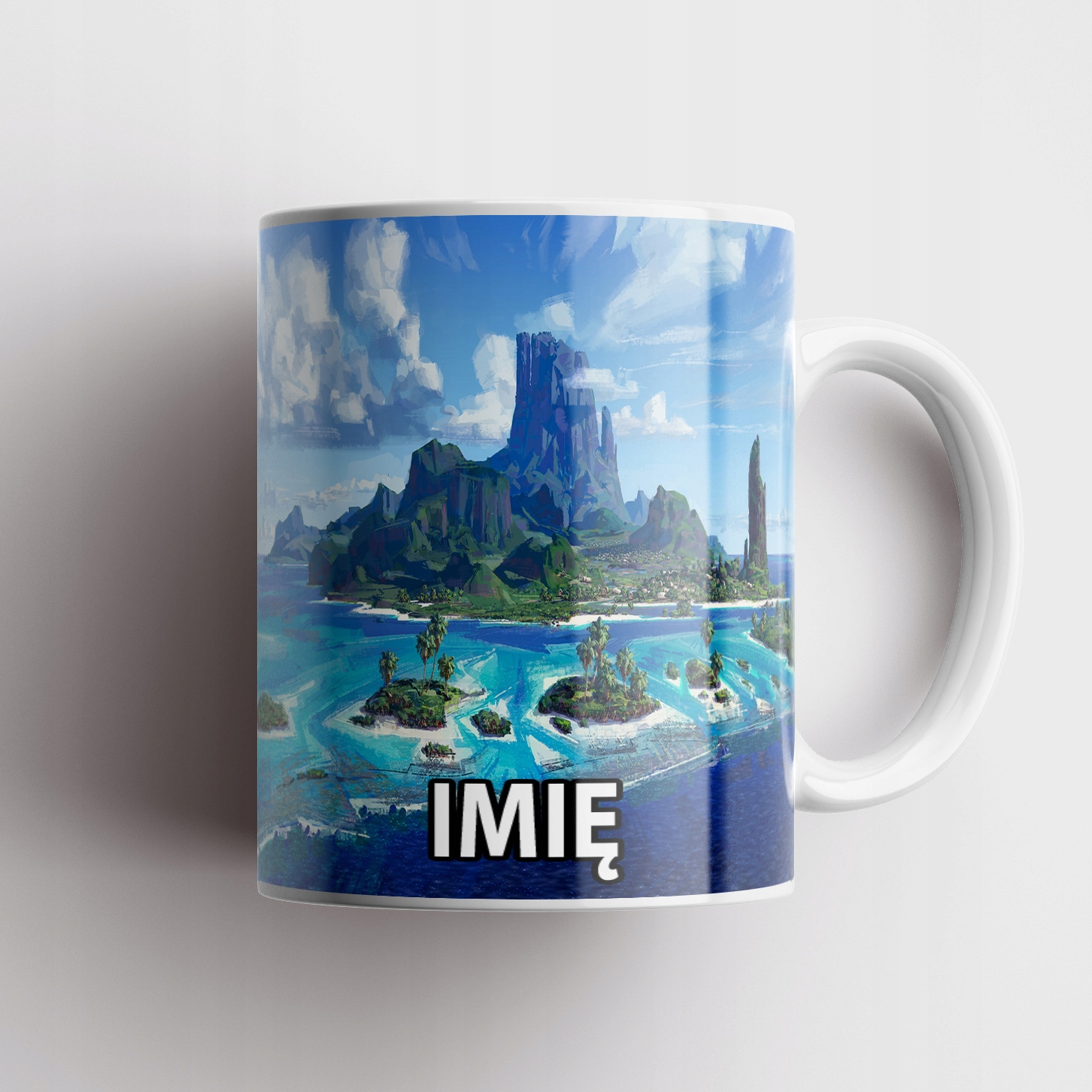 ZESTAW KUBEK + PODKŁADKA - VAIANA - PREZENT WIELE WZORÓW + IMIĘ