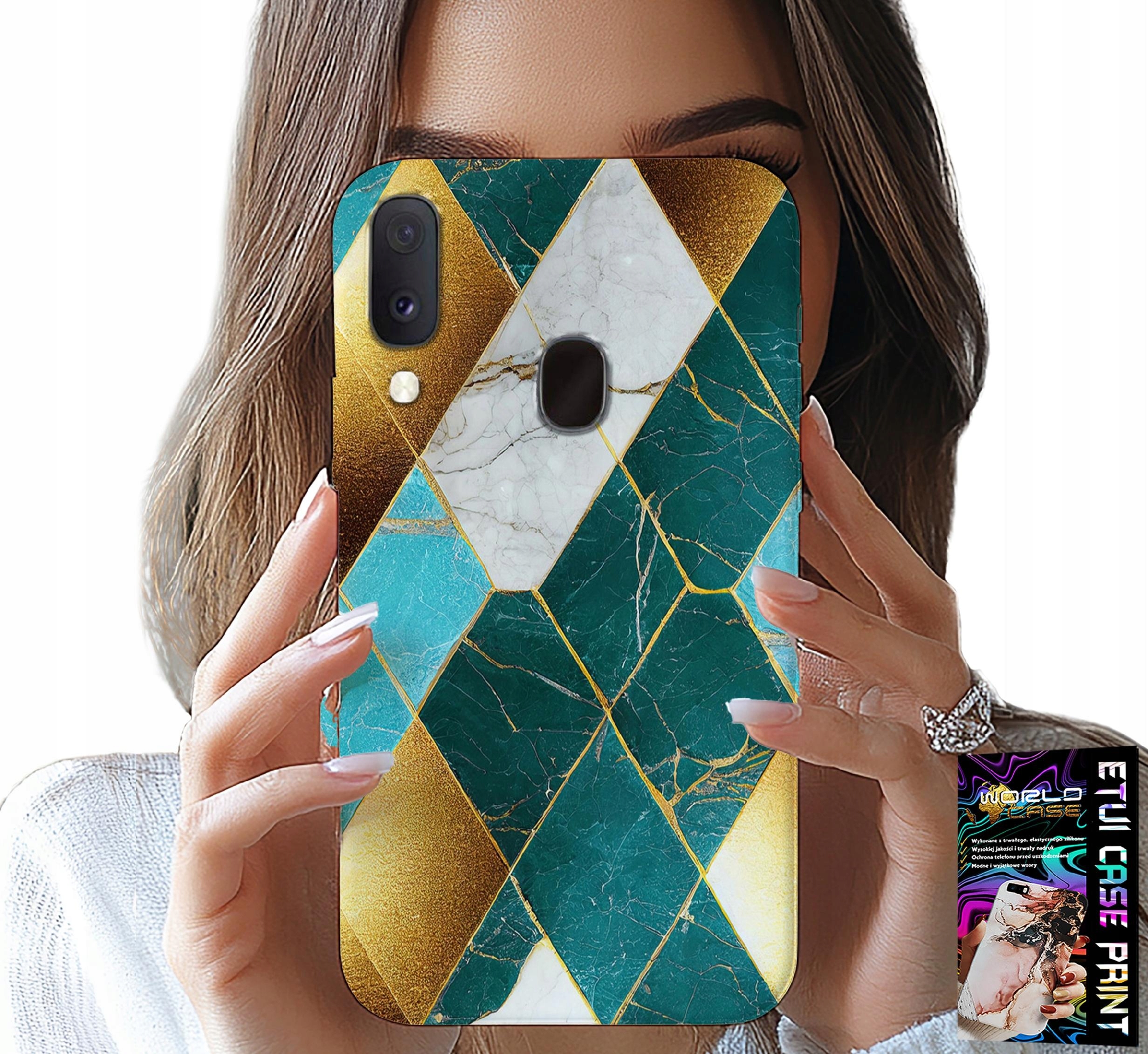 ETUI DO SAMSUNG GALAXY A40 - ELEGANCKIE MODNE WZORY CASE + FOLIA