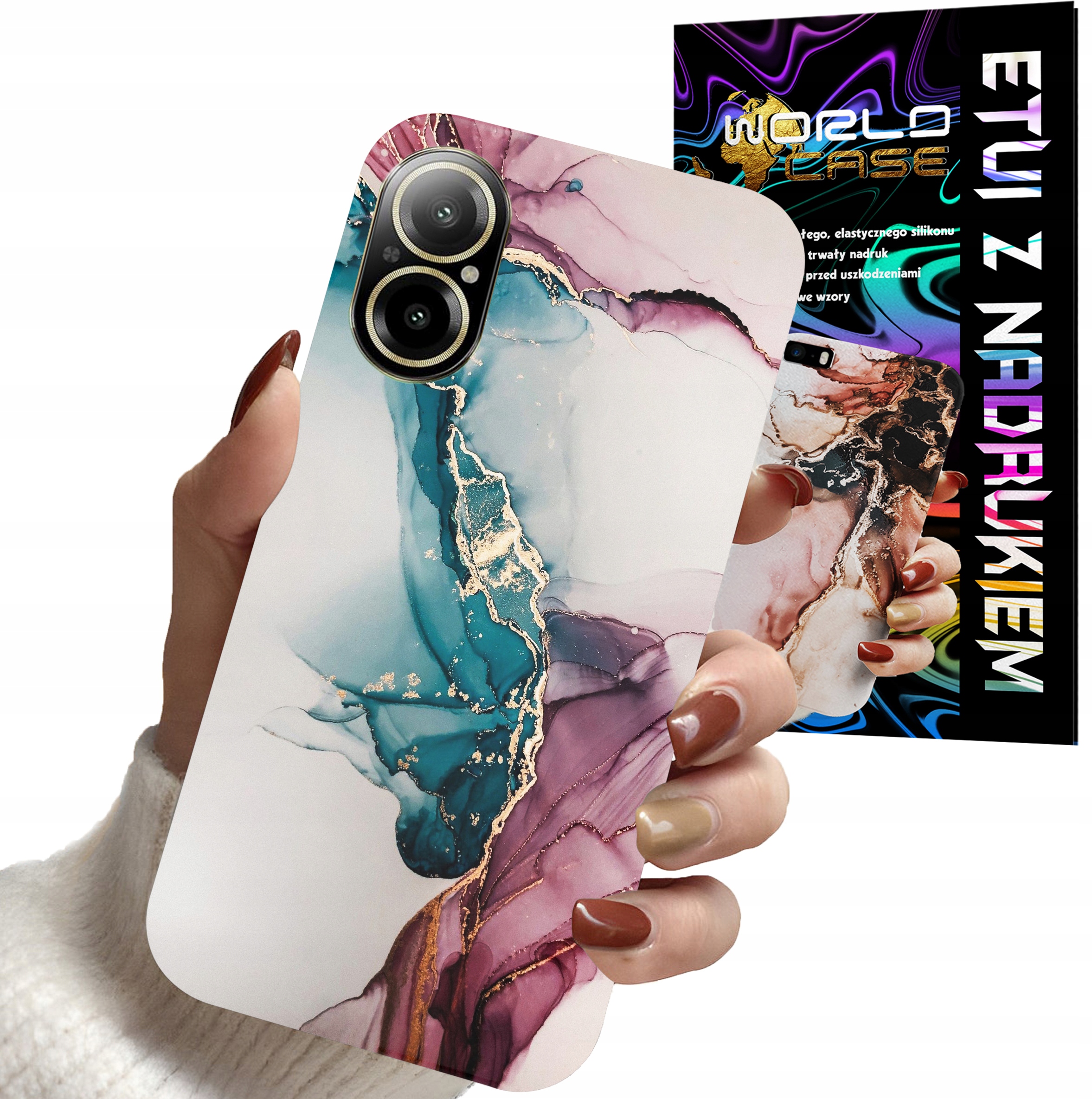 ETUI CASE DO REALME C67 4G - MARMUR WZORY DLA KOBIET PLECKI OBUDOWA