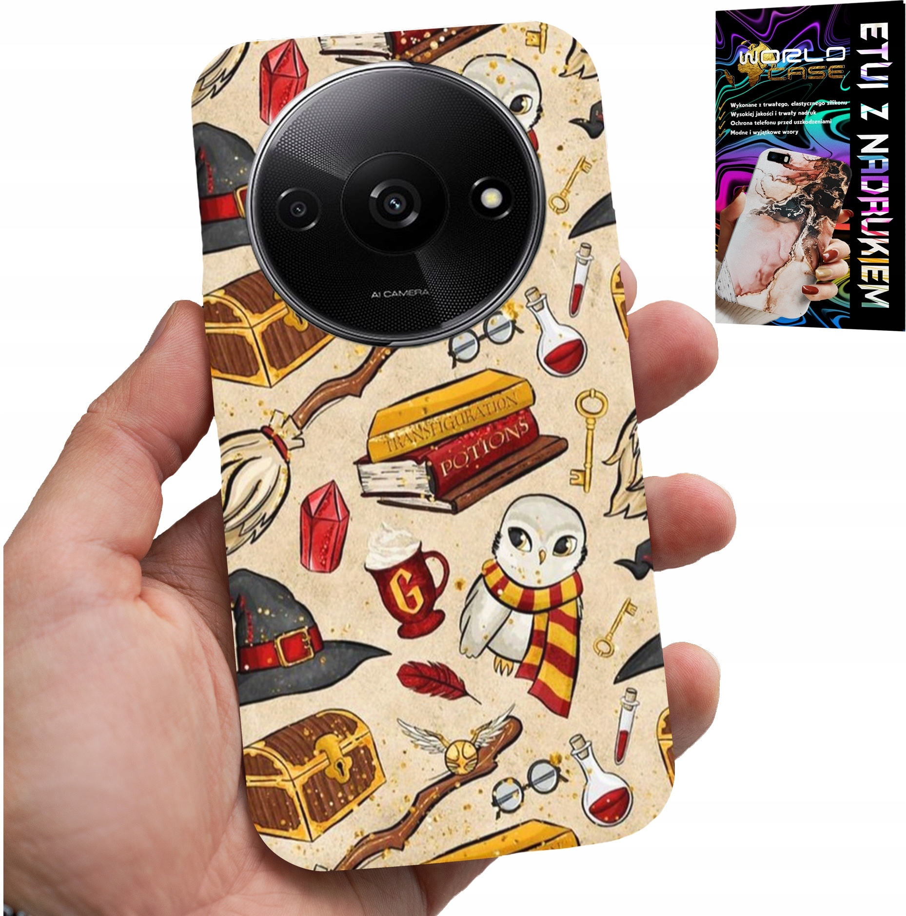 ETUI DO XIAOMI REDMI A3 - CASE DLA FANA MAGII MAGÓW RÓŻDŻKA +SZKŁO