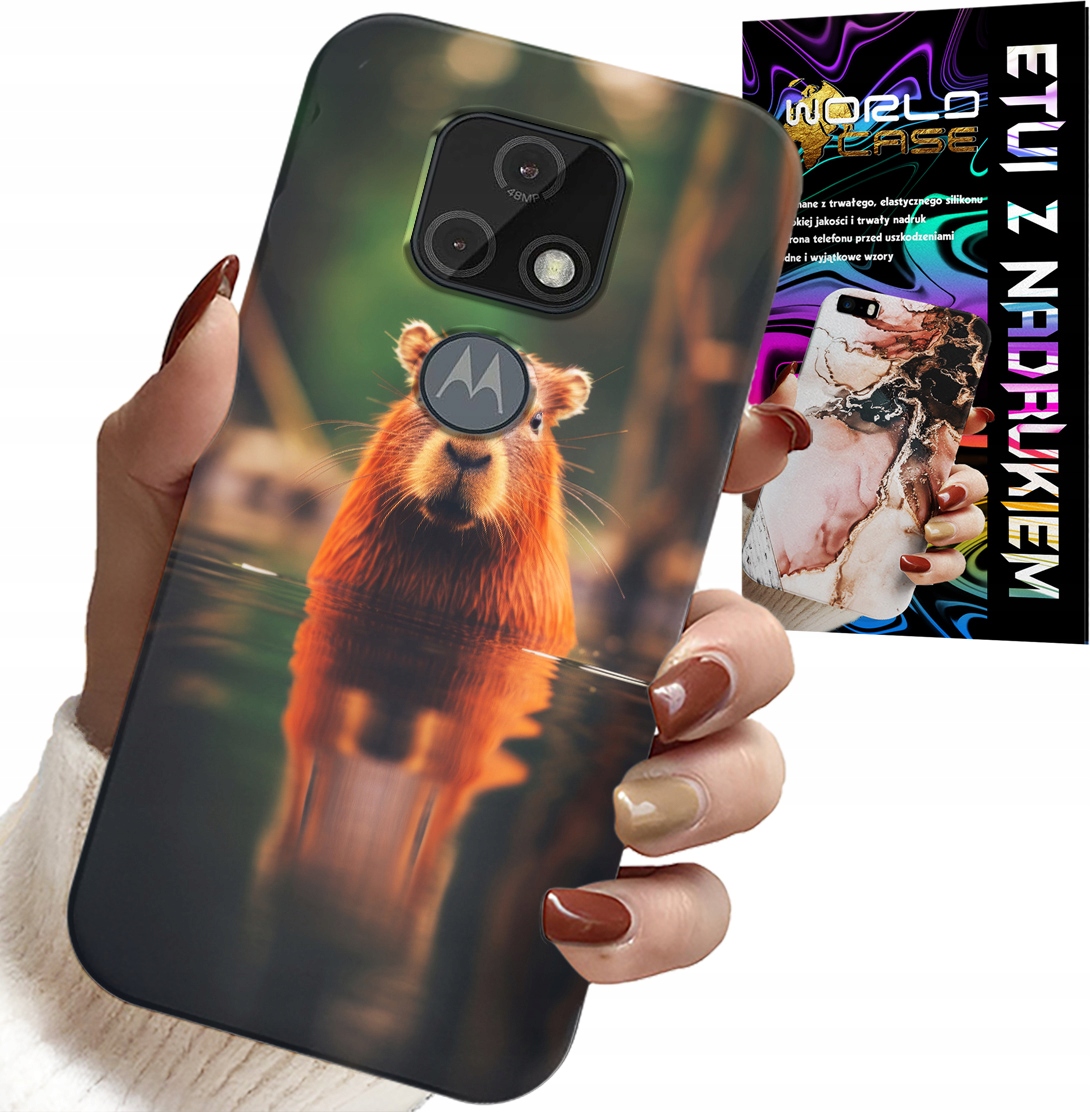 ETUI DO MOTOROLA MOTO E7 PLUS - SŁODKA KAPIBARA, CAPIBARA, WIELE WZORÓW