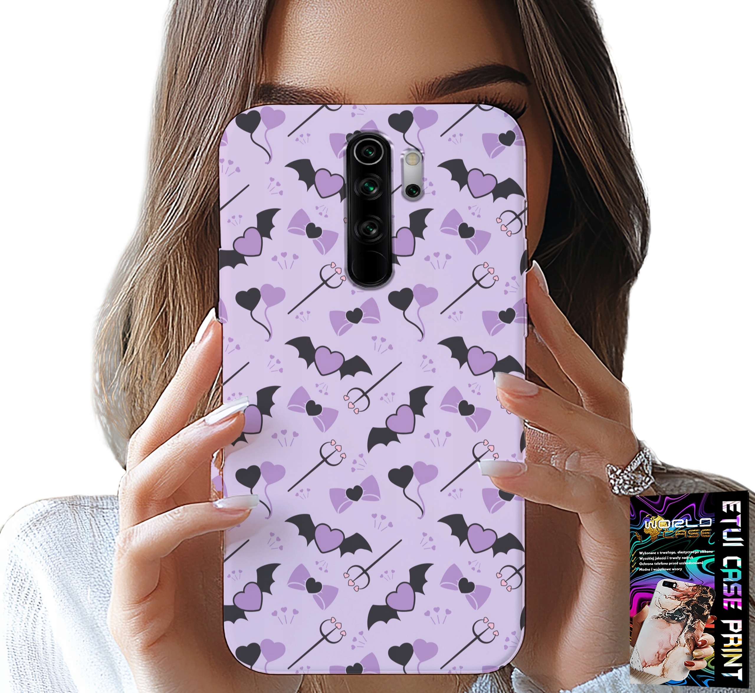 ETUI DO XIAOMI NOTE 8 PRO - MODNE WZORY WIDŁY SERCA KOKARDKI KOKARDA