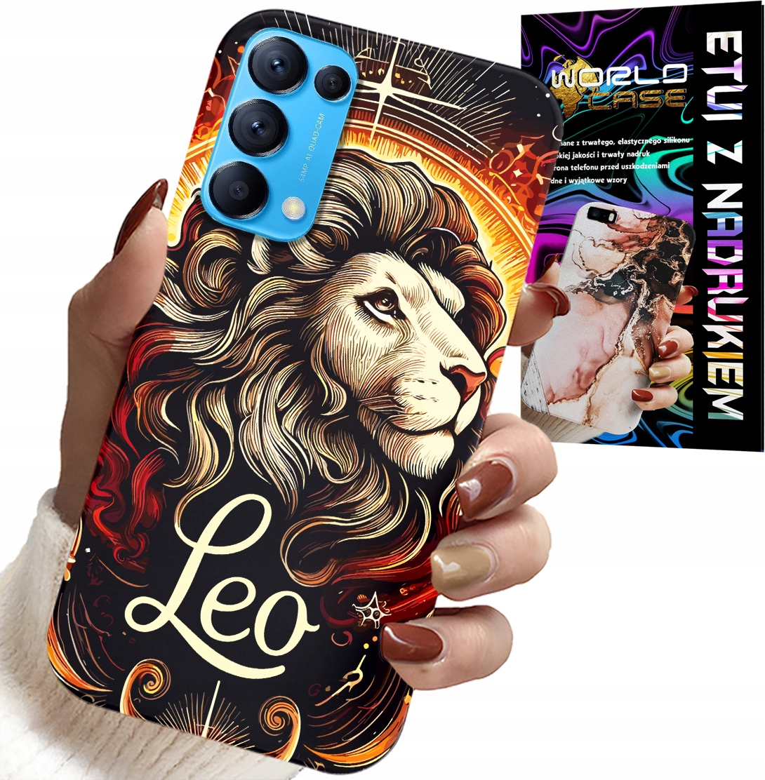 ETUI DO OPPO FIND X3 LITE - LEW, ZNAK ZODIAKU ASTRONOMIA, CASE + SZKŁO