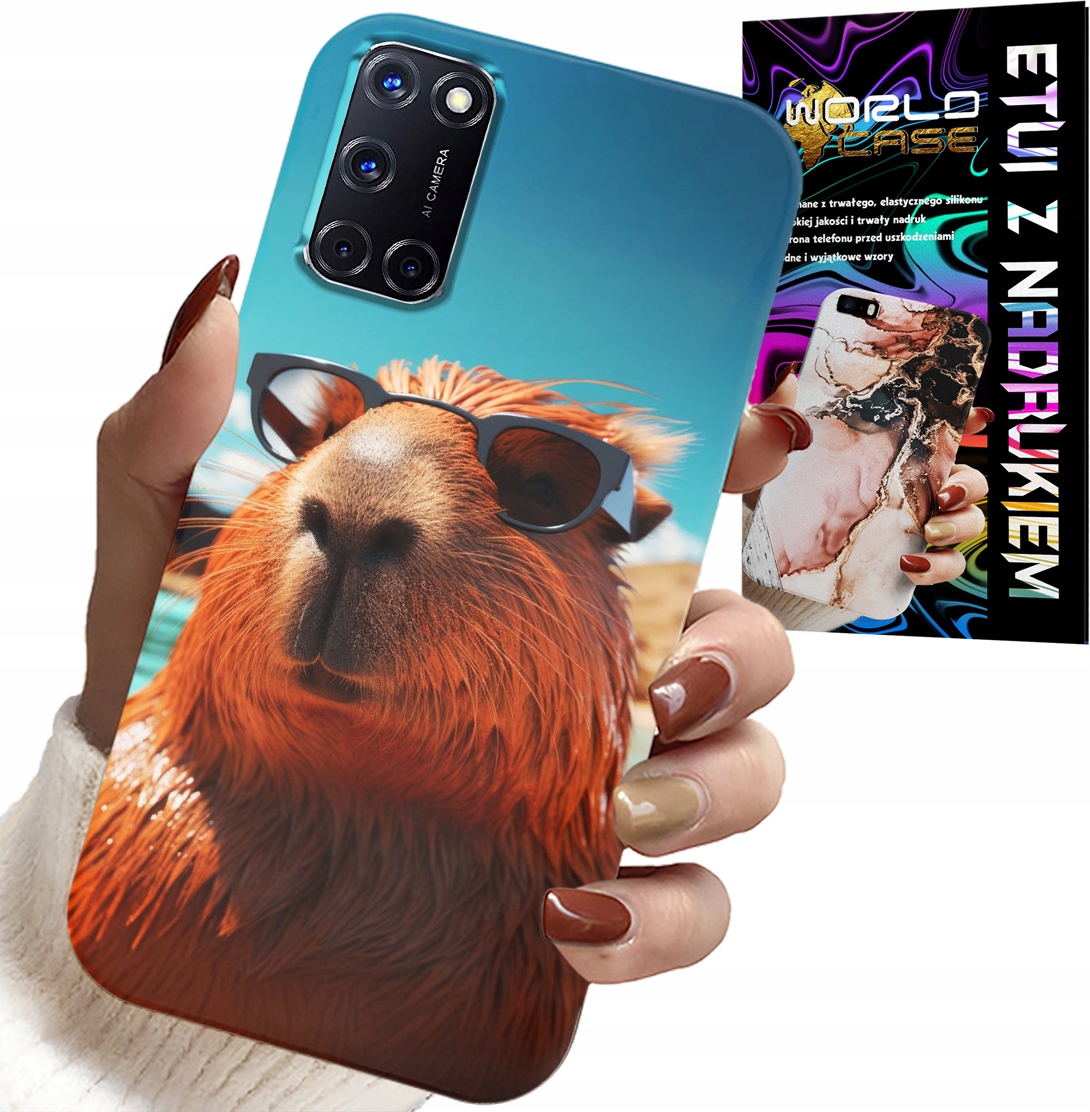 ETUI DO OPPO A52 - SŁODKA KAPIBARA, CAPIBARA CASE + SZKŁO