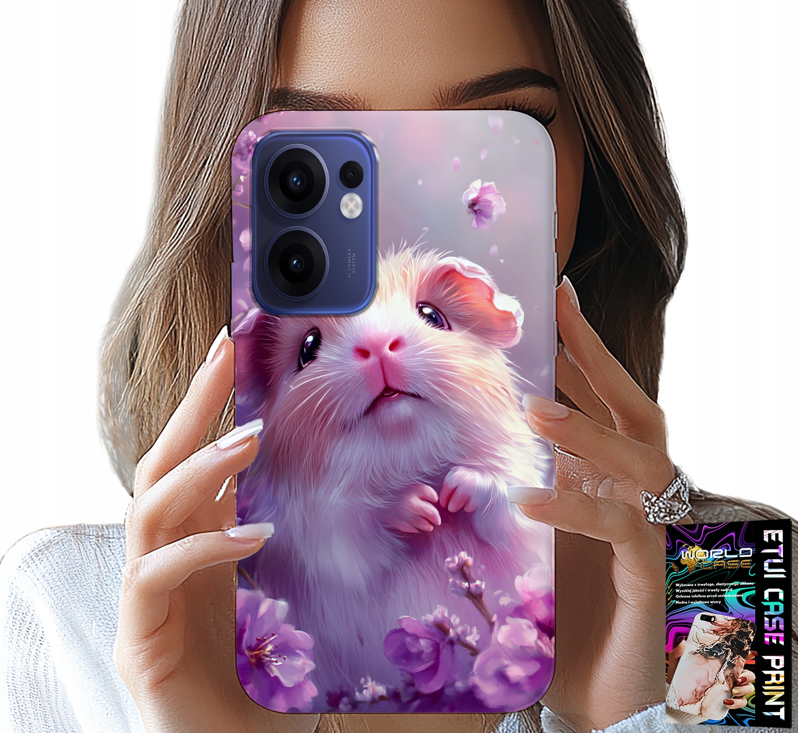 ETUI DO OPPO FIND X5 LITE - SŁODKI CHOMIK, GRYZONIE WZORY DLA DZIECI