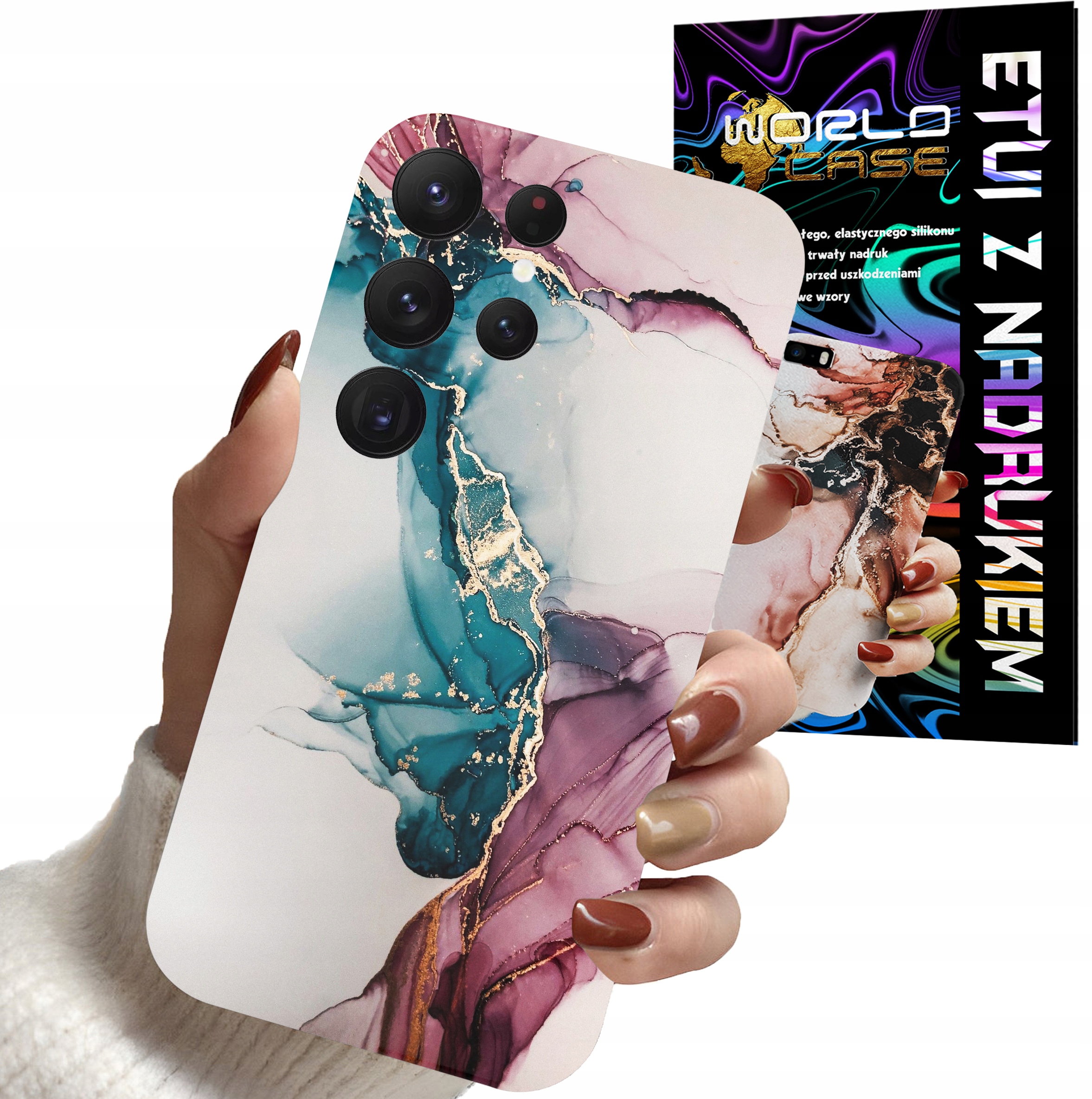 ETUI CASE DO SAMSUNG S22 ULTRA - MARMUR WZORY DLA KOBIET PLECKI OBUDOWA