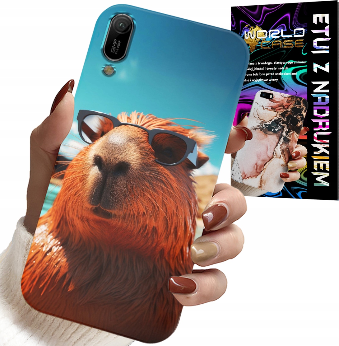 ETUI DO HUAWEI Y6 2019 - SŁODKA KAPIBARA, CAPIBARA CASE + SZKŁO
