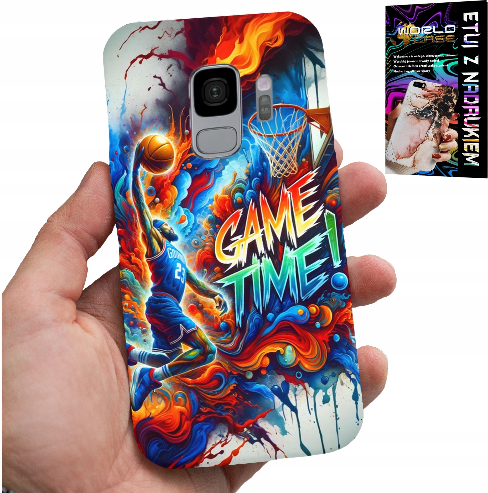 ETUI DO SAMSUNG GALAXY S9 - KOSZYKÓWKA NBA GAME TIME, CASE + FOLIA