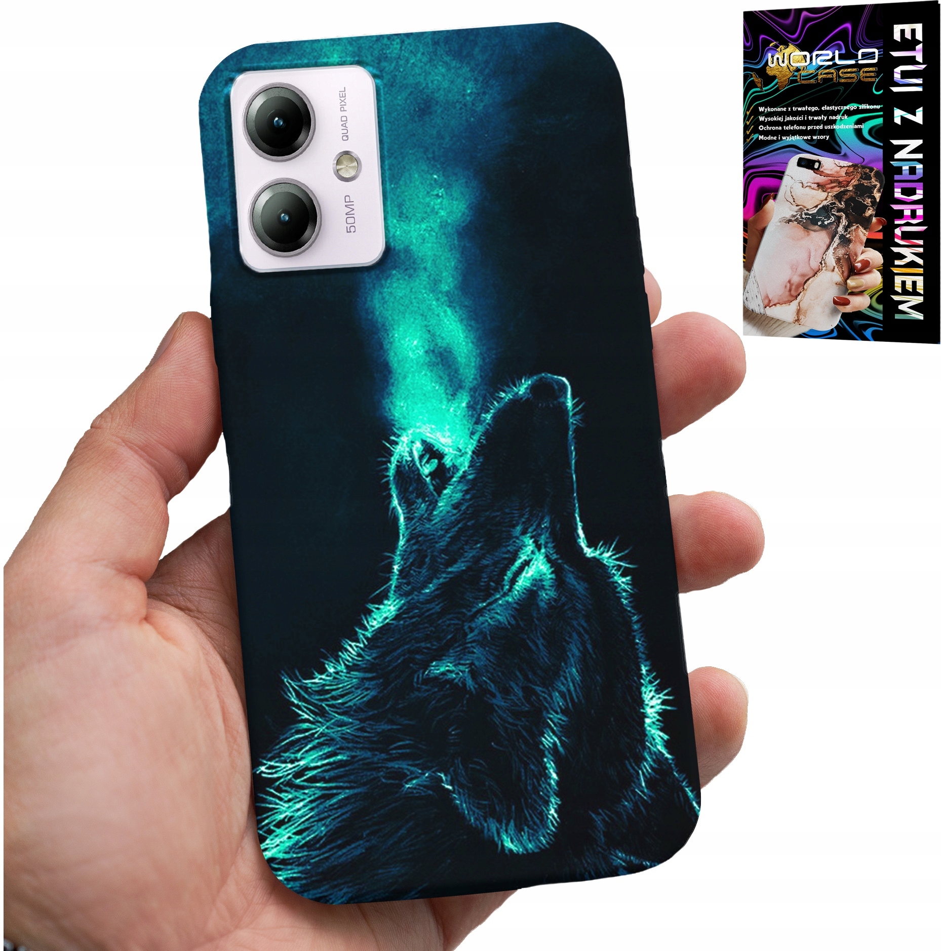 ETUI DO MOTOROLA MOTO G14 - WILK WILKI WATAHA SUPER WZORY OBUDOWA