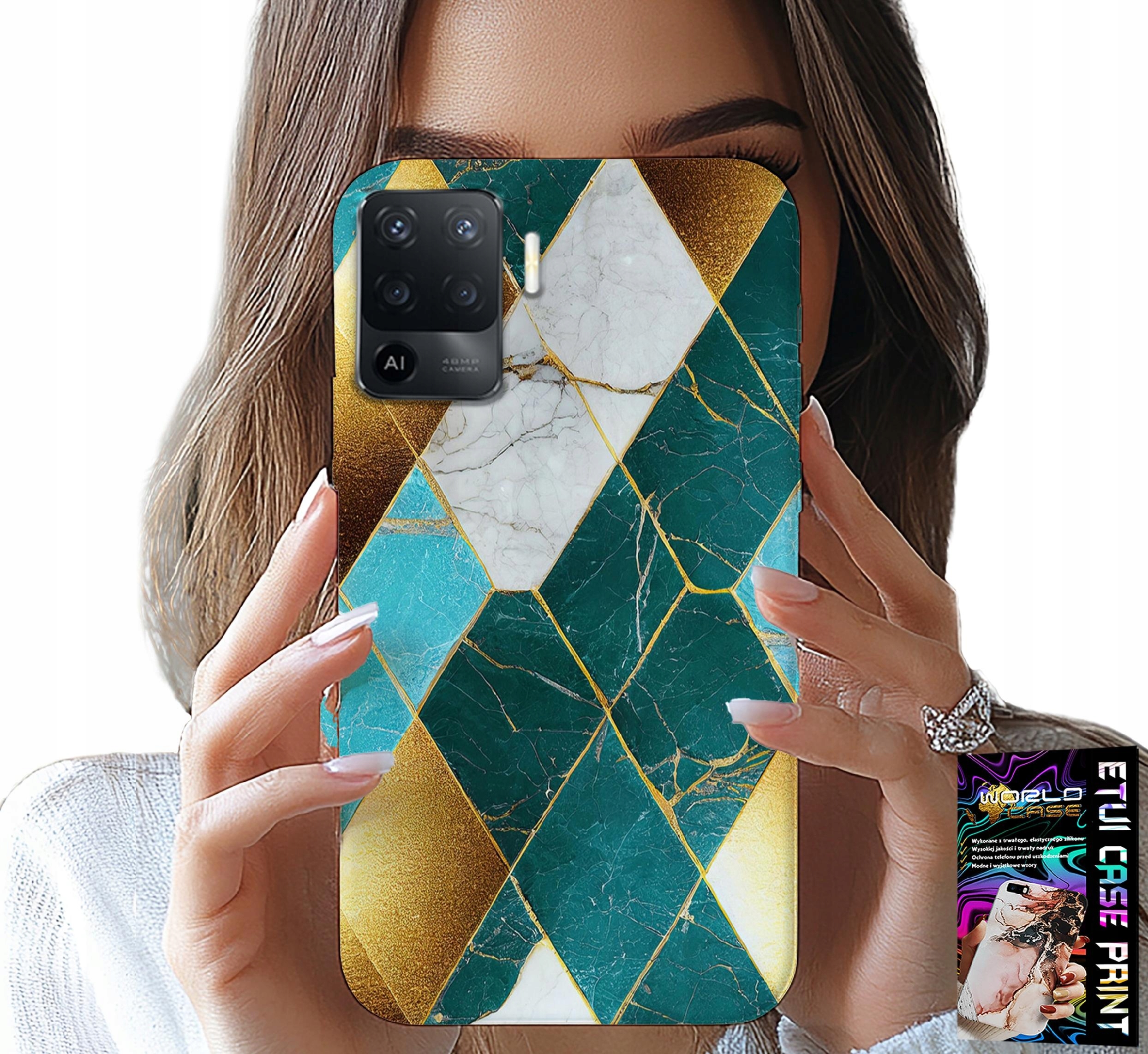 ETUI DO OPPO F19 PRO - ELEGANCKIE MODNE WZORY CASE + FOLIA