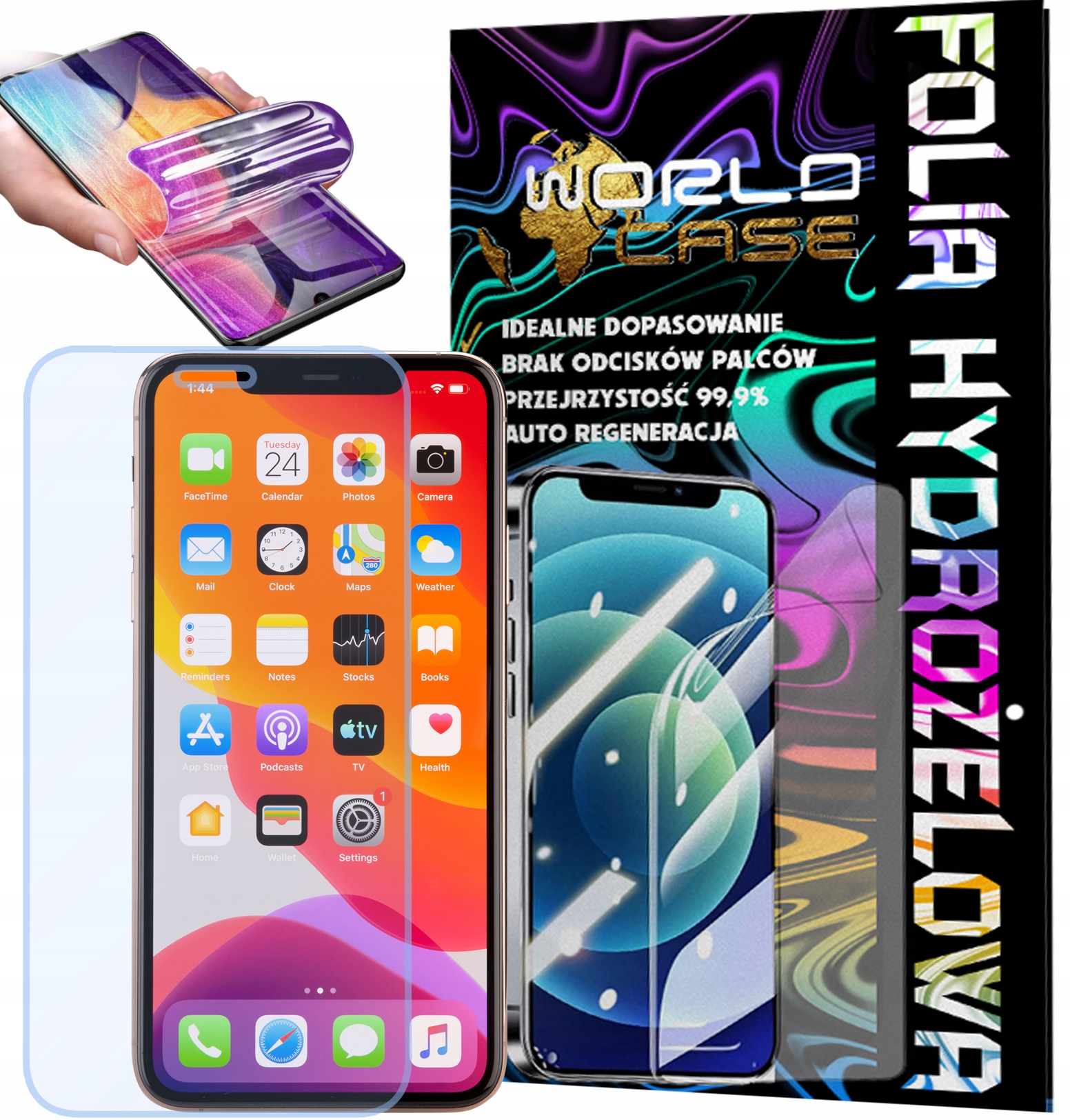 FOLIA HYDROŻELOWA OCHRONNA DO IPHONE 11 PRO MAX NA EKRAN MOCNA