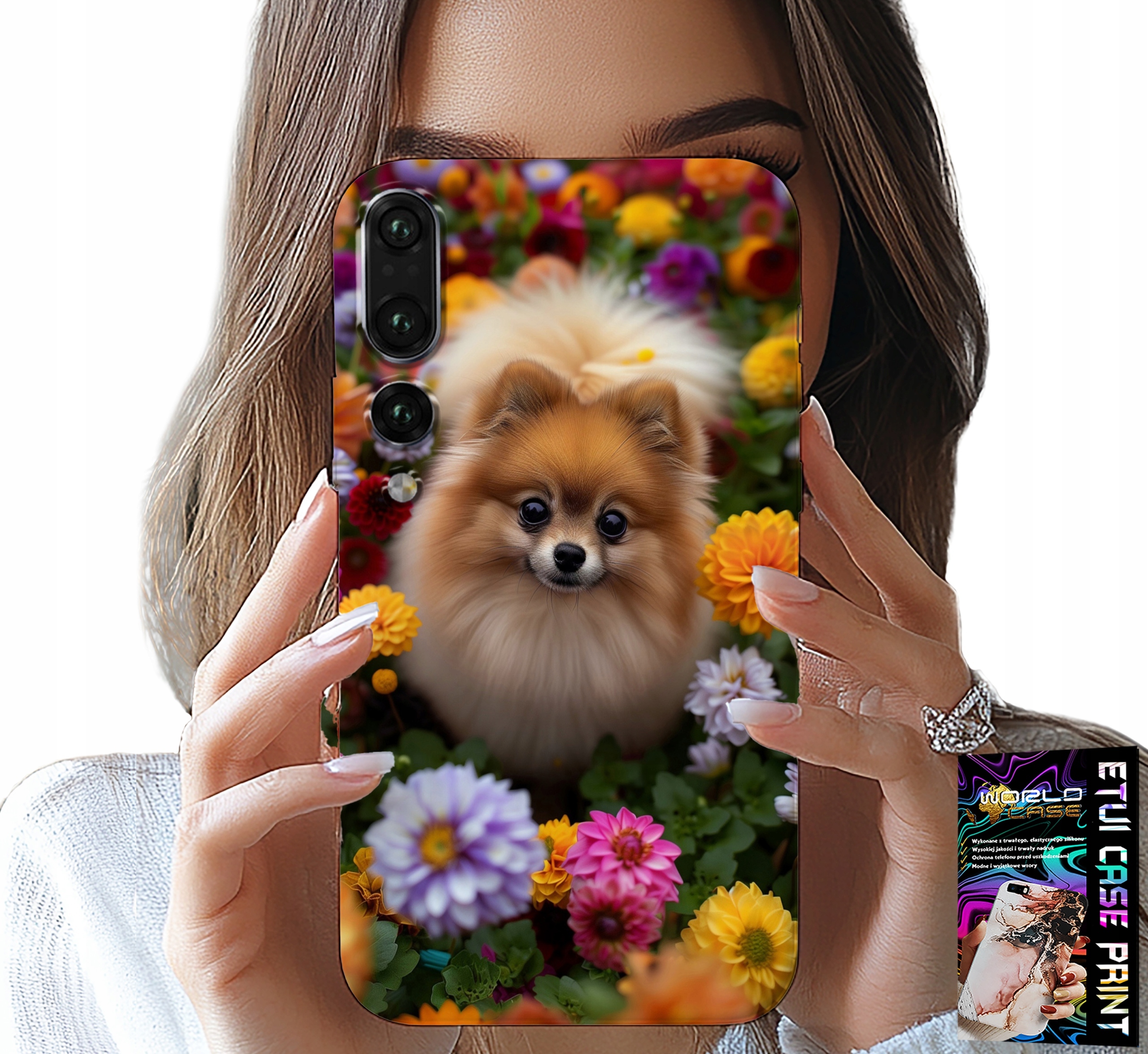 ETUI DO HUAWEI P20 PLUS - SŁODKI PIESEK, POMERANIAN CASE + FOLIA
