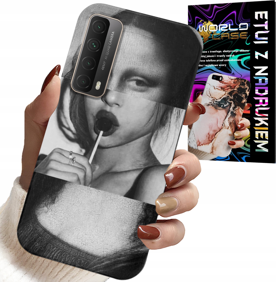 ETUI DO HUAWEI P SMART 2021 - MONA LISA Z LIZAKIEM MODNE WZORY CASE