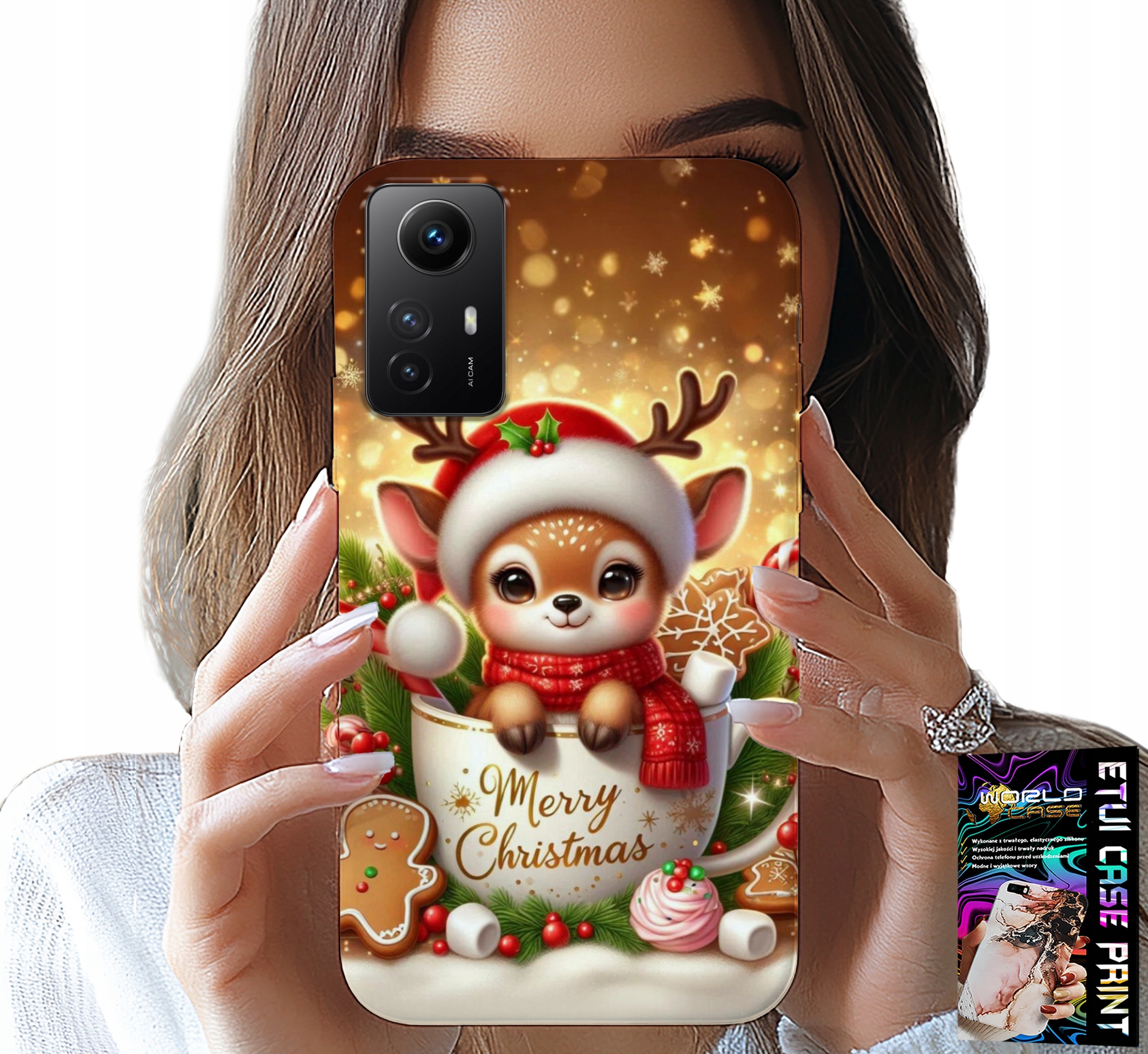 ETUI DO XIAOMI NOTE 12S 4G - RENIFEREK SŁODKI RENIFER ŚWIĄTECZNE WZÓR