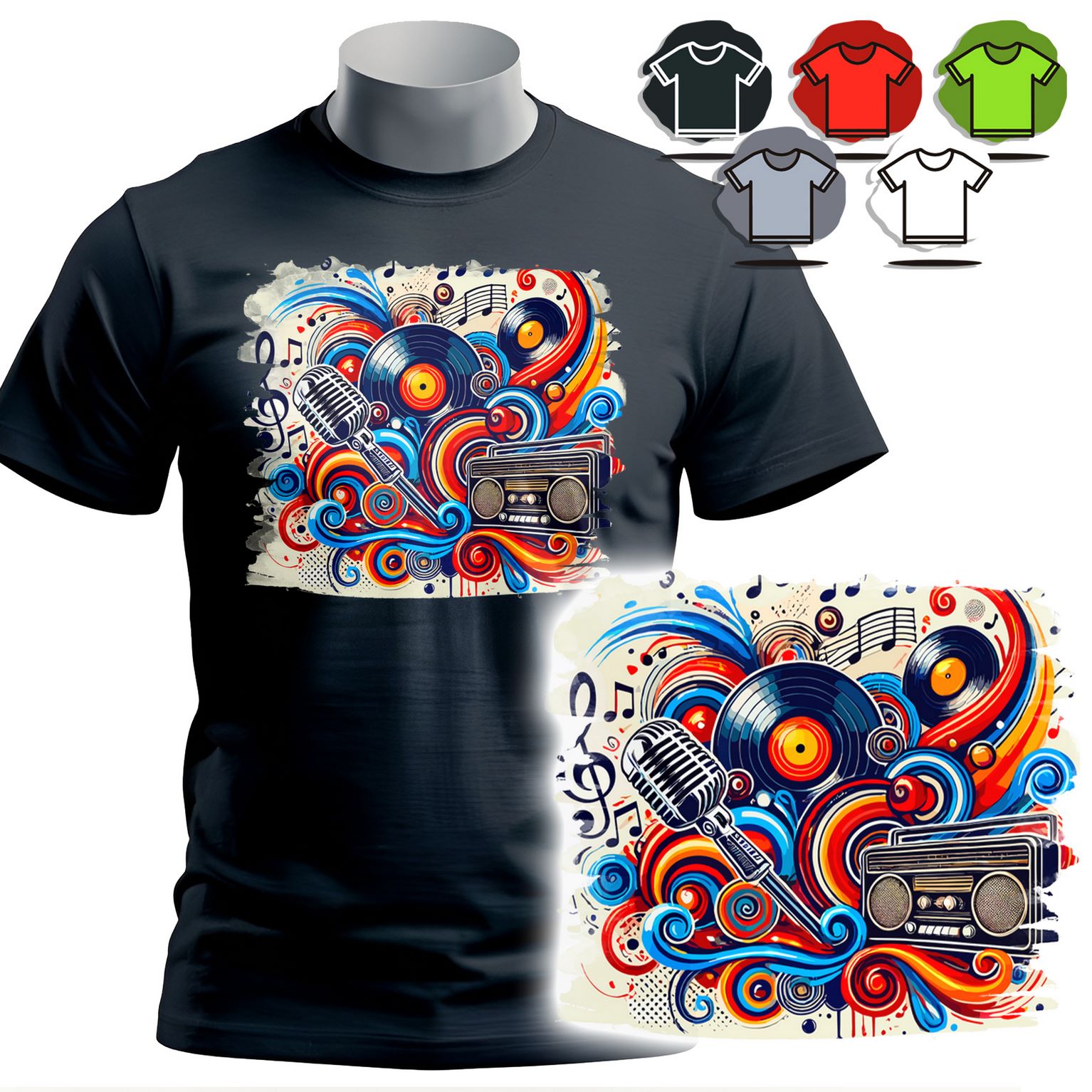 KOSZULKA T-SHIRT MĘSKI WZORY DO WYBORU - MUZYKA - XL