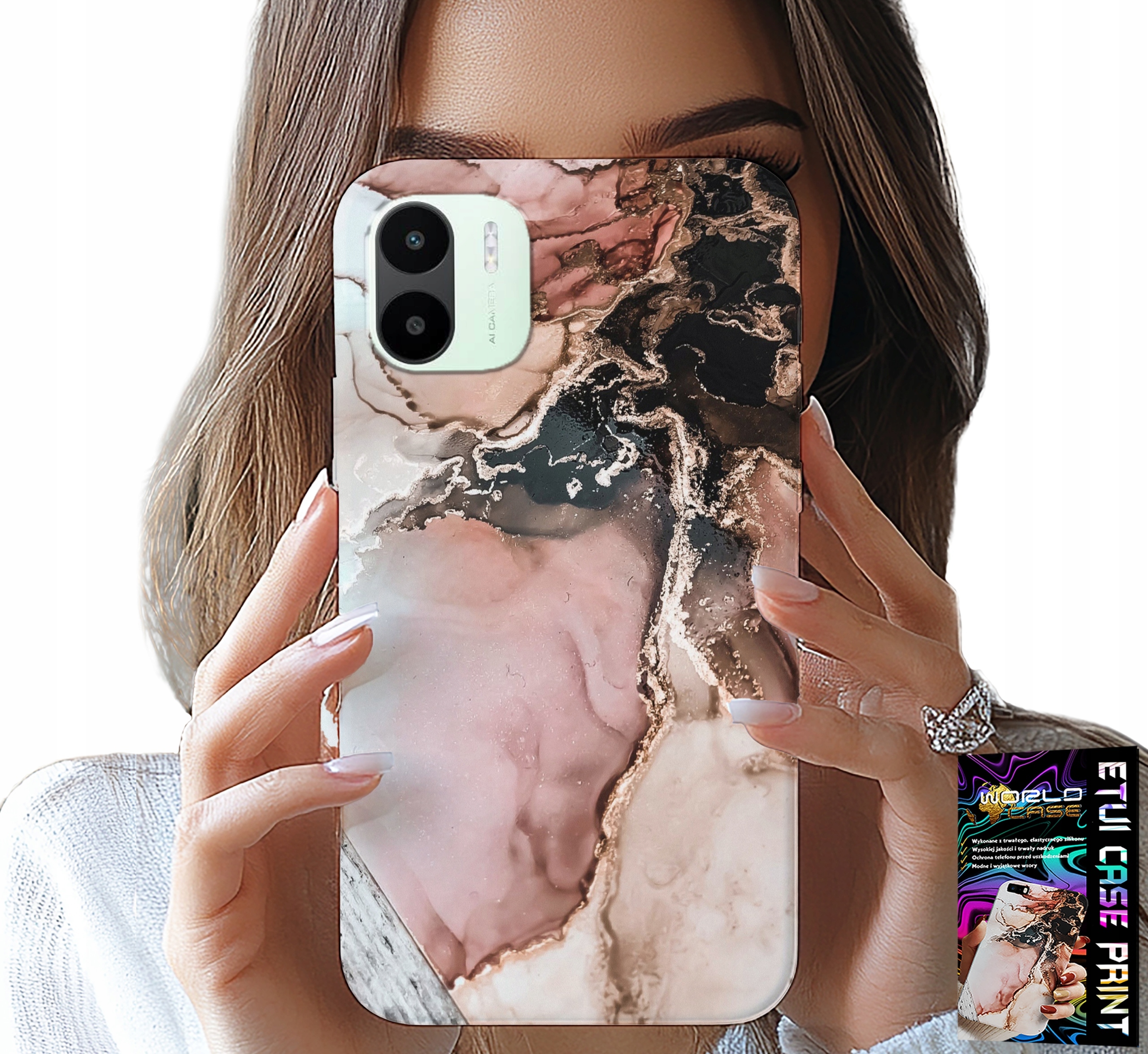 ETUI DO XIAOMI REDMI A2 - ELEGANCKI MARMUREK MODNE WZORY + FOLIA