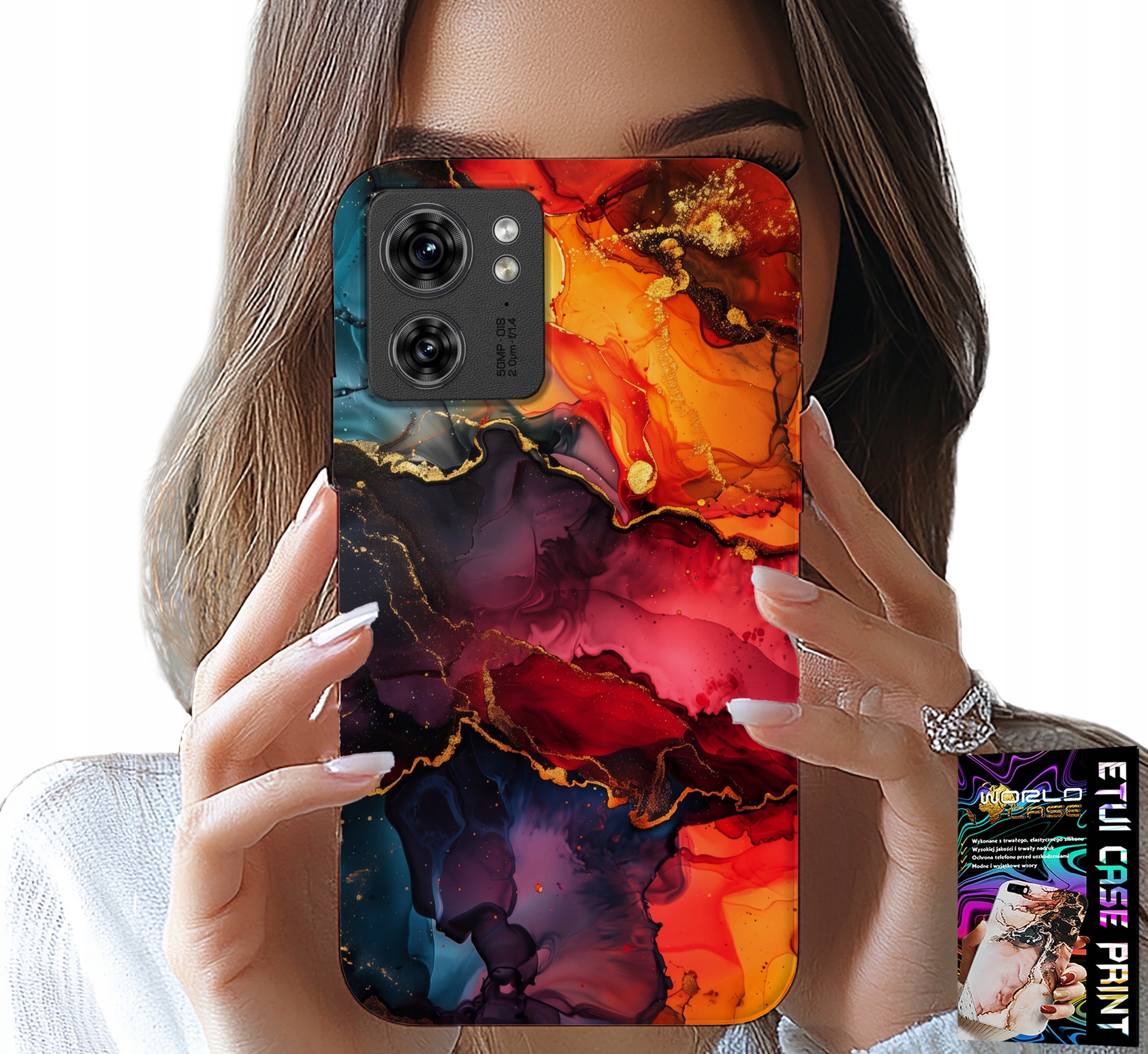 ETUI DO MOTOROLA EDGE 40 - KAMIENNE WZORY, OBUDOWA CASE + FOLIA