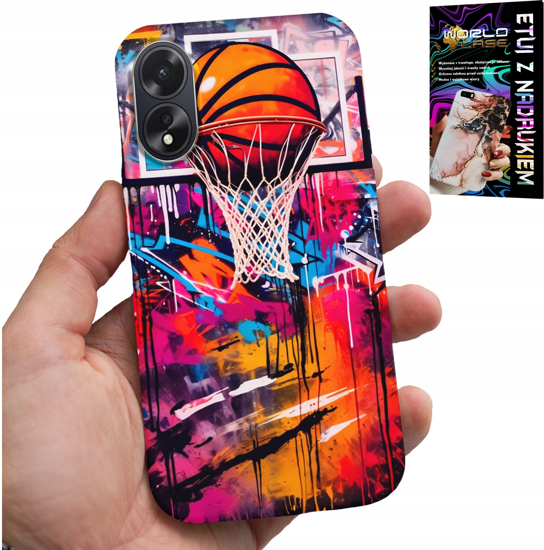 ETUI DO OPPO A38 4G - KOSZYKÓWKA NBA ULICZNE GRAFFITI KOSZ FAN