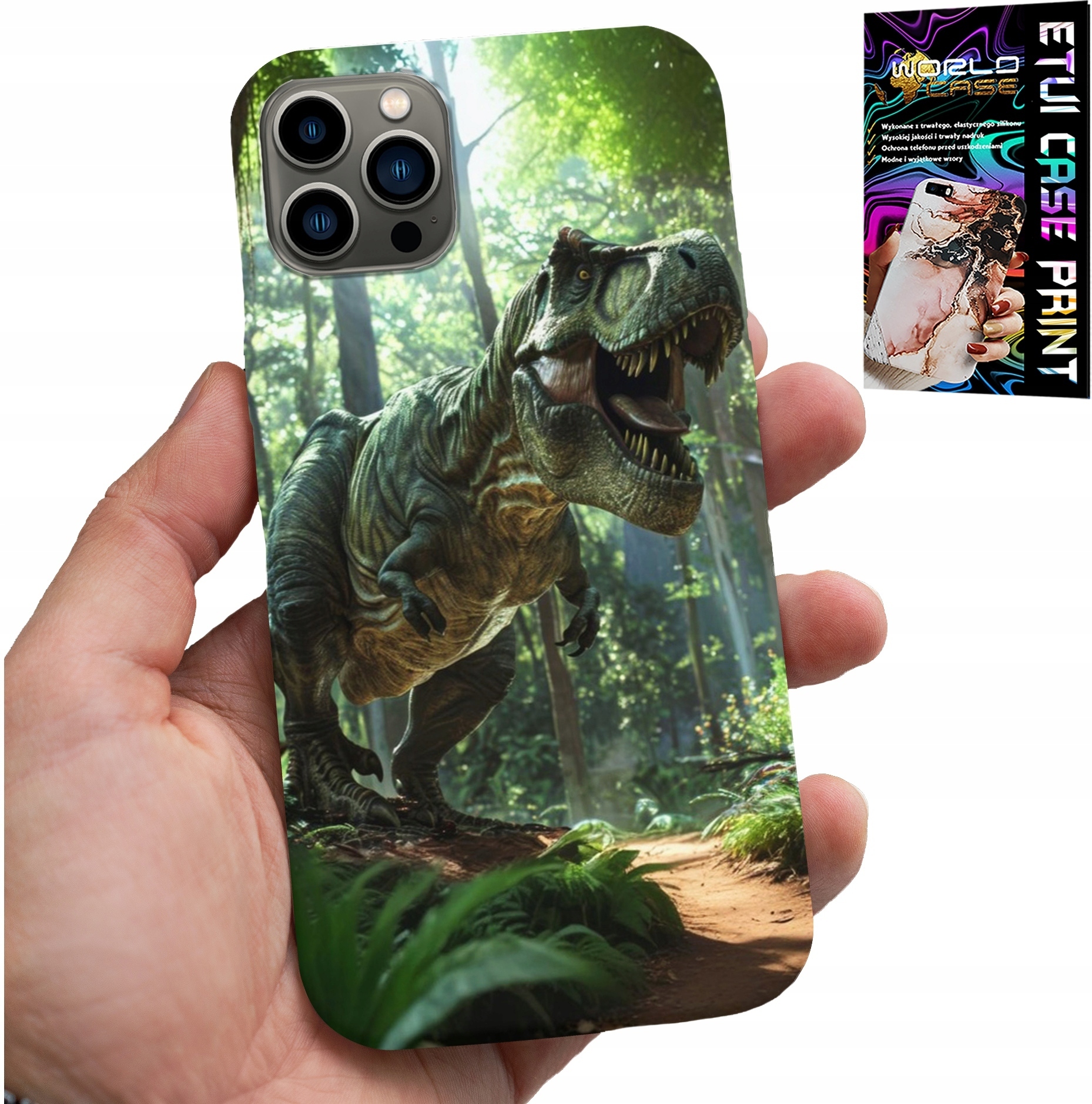 ETUI DO IPHONE 11 PRO MAX - DINO DINOZAUR TYRANOZAUR CASE + SZKŁO