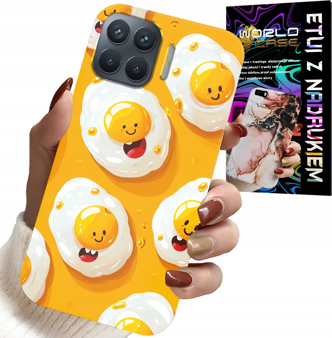 ETUI DO OPPO RENO 4 LITE - SŁODKIE UŚMIECHNIĘTE JAJKA CASE + FOLIA