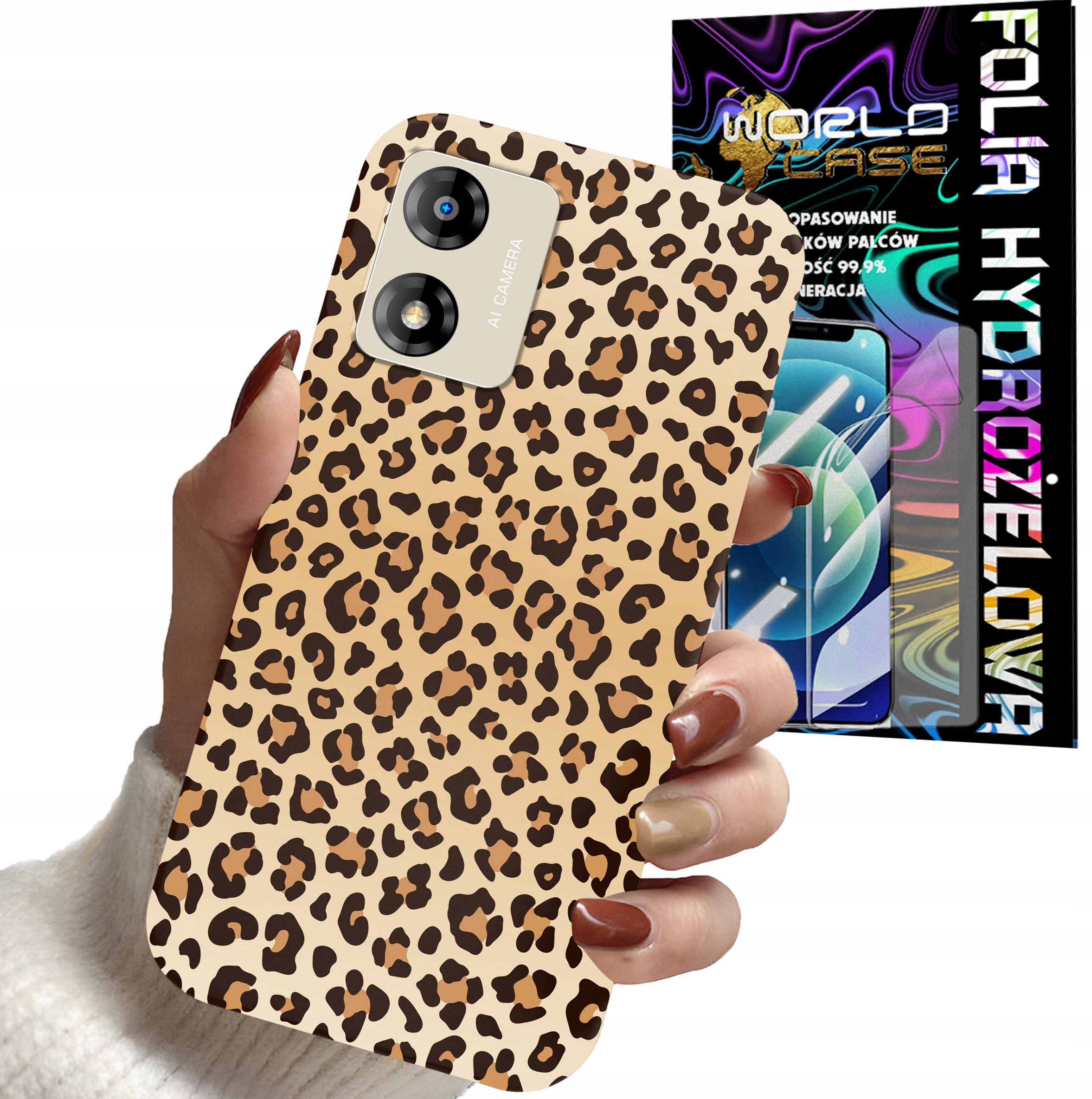 ETUI DO MOTOROLA MOTO E13 - PANTERKA WZORKI MODNE WZORY + FOLIA