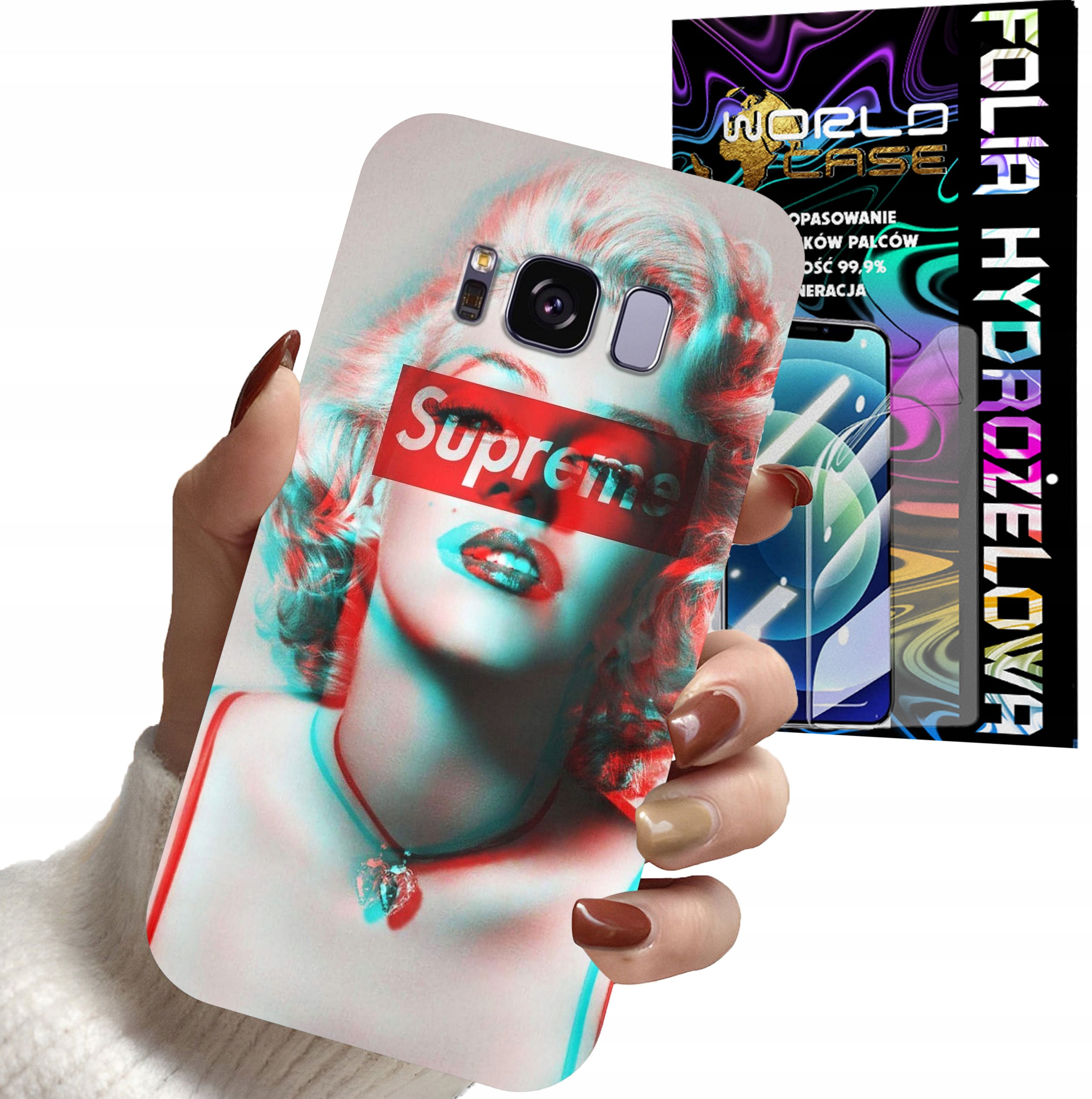 ETUI DO SAMSUNG S8 - Monroe MODNE KOBIECE WZORY + FOLIA