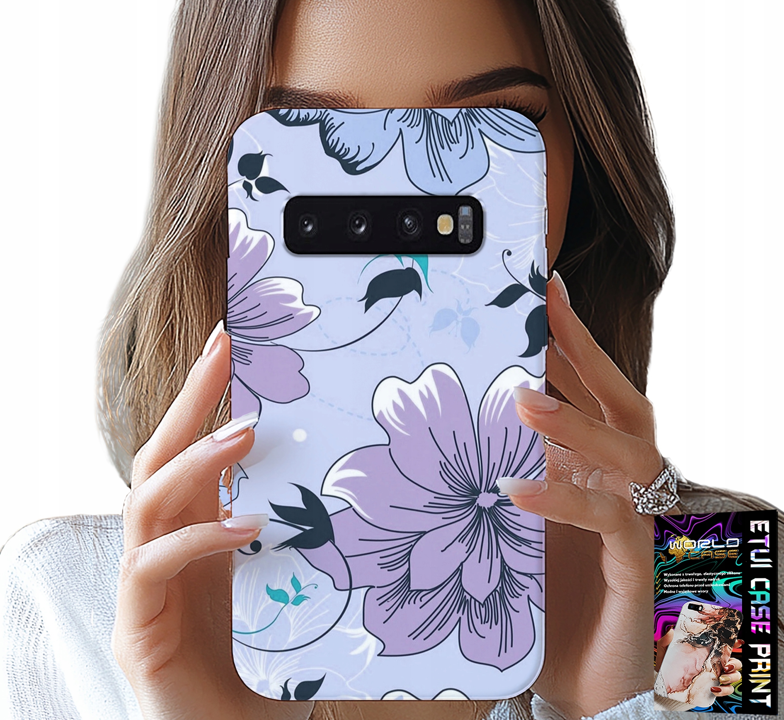 ETUI DO SAMSUNG GALAXY S10 PLUS - KWIATKI KWIECISTE MODNE WZORY PLECKI