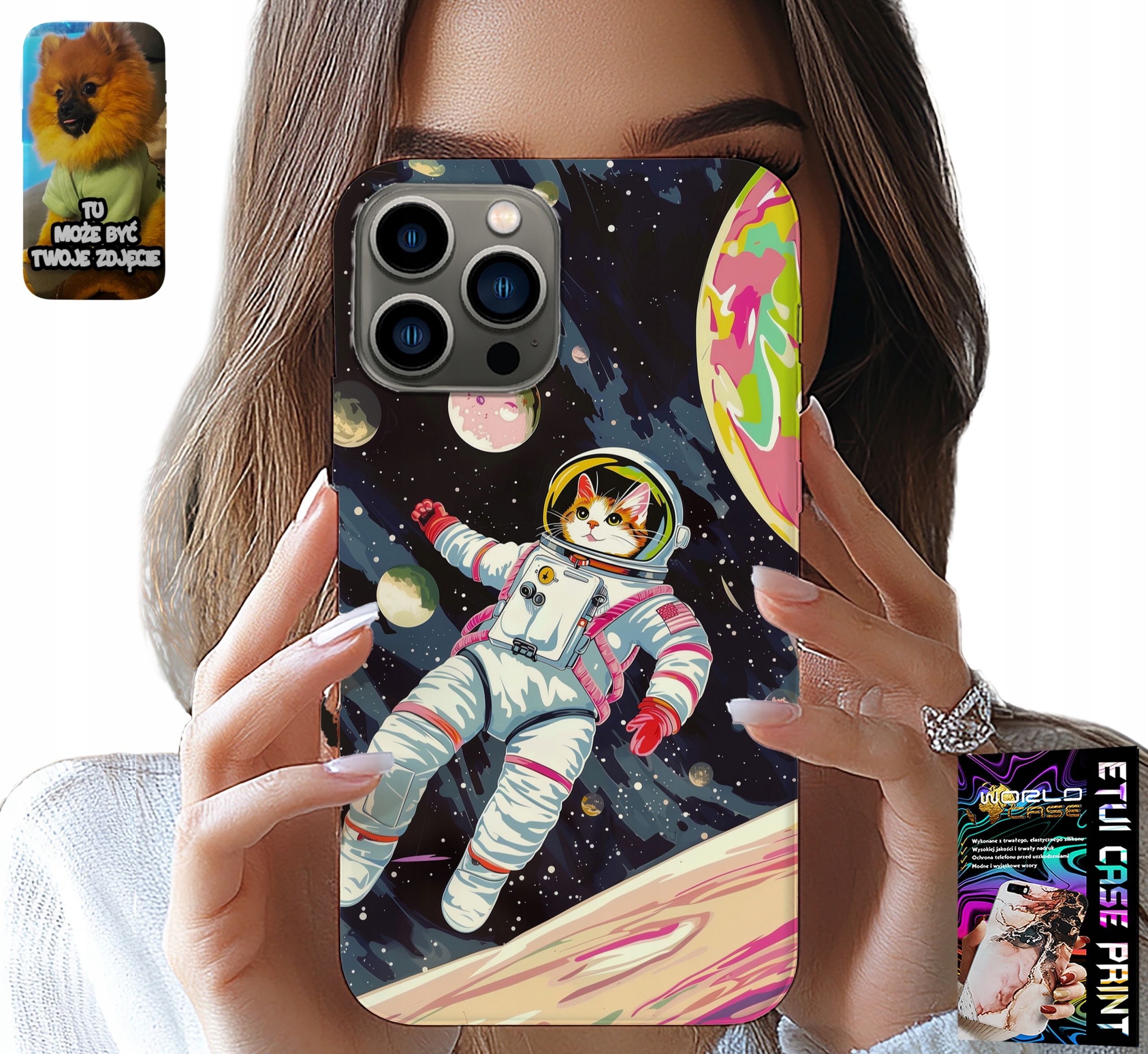 ETUI DO IPHONE 13 PRO - KOCI ASTRONAUTA KOT KOSMOS OBUDOWA CASE