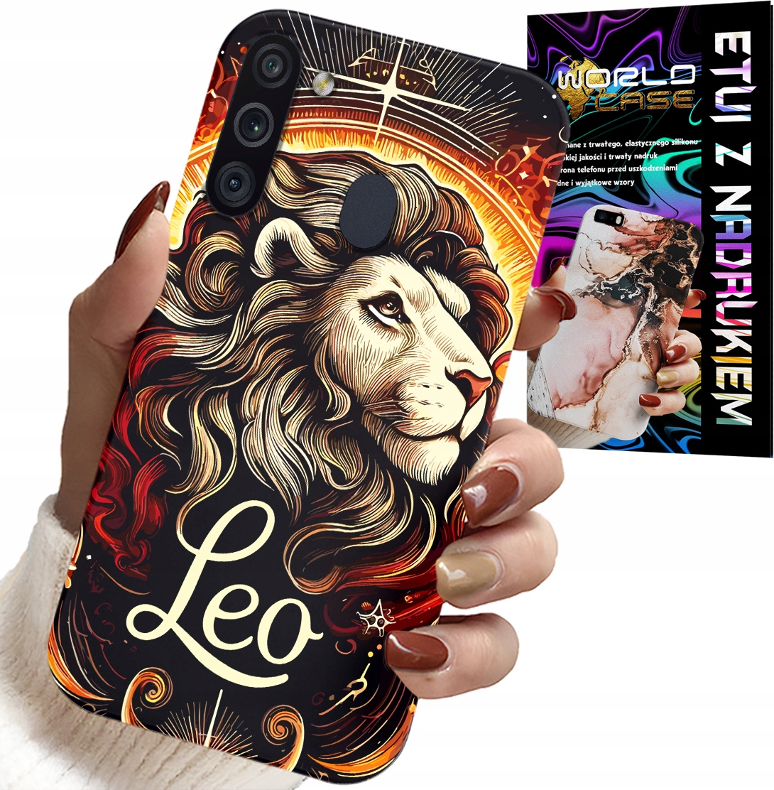 ETUI DO SAMSUNG GALAXY A21 - LEW, ZNAK ZODIAKU ASTRONOMIA, CASE + SZKŁO