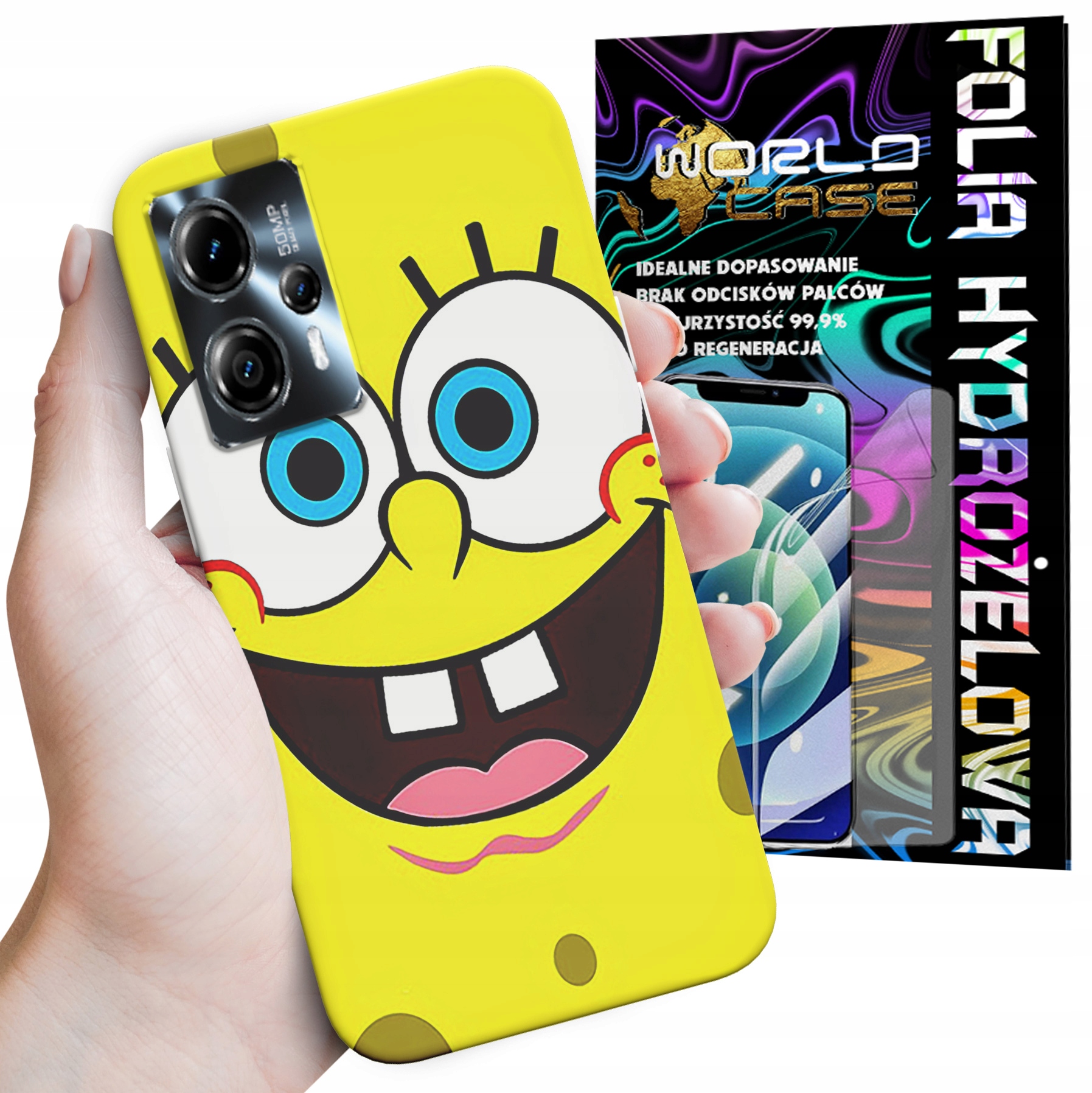 ETUI DO MOTOROLA MOTO G13 / G23 - SPONGEBOB BAJKI GRY WYBÓR PLECKI + FOLIA