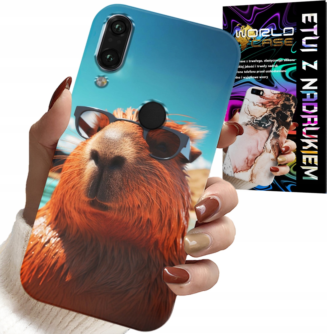 ETUI DO HUAWEI Y7 2019 - SŁODKA KAPIBARA, CAPIBARA CASE + SZKŁO